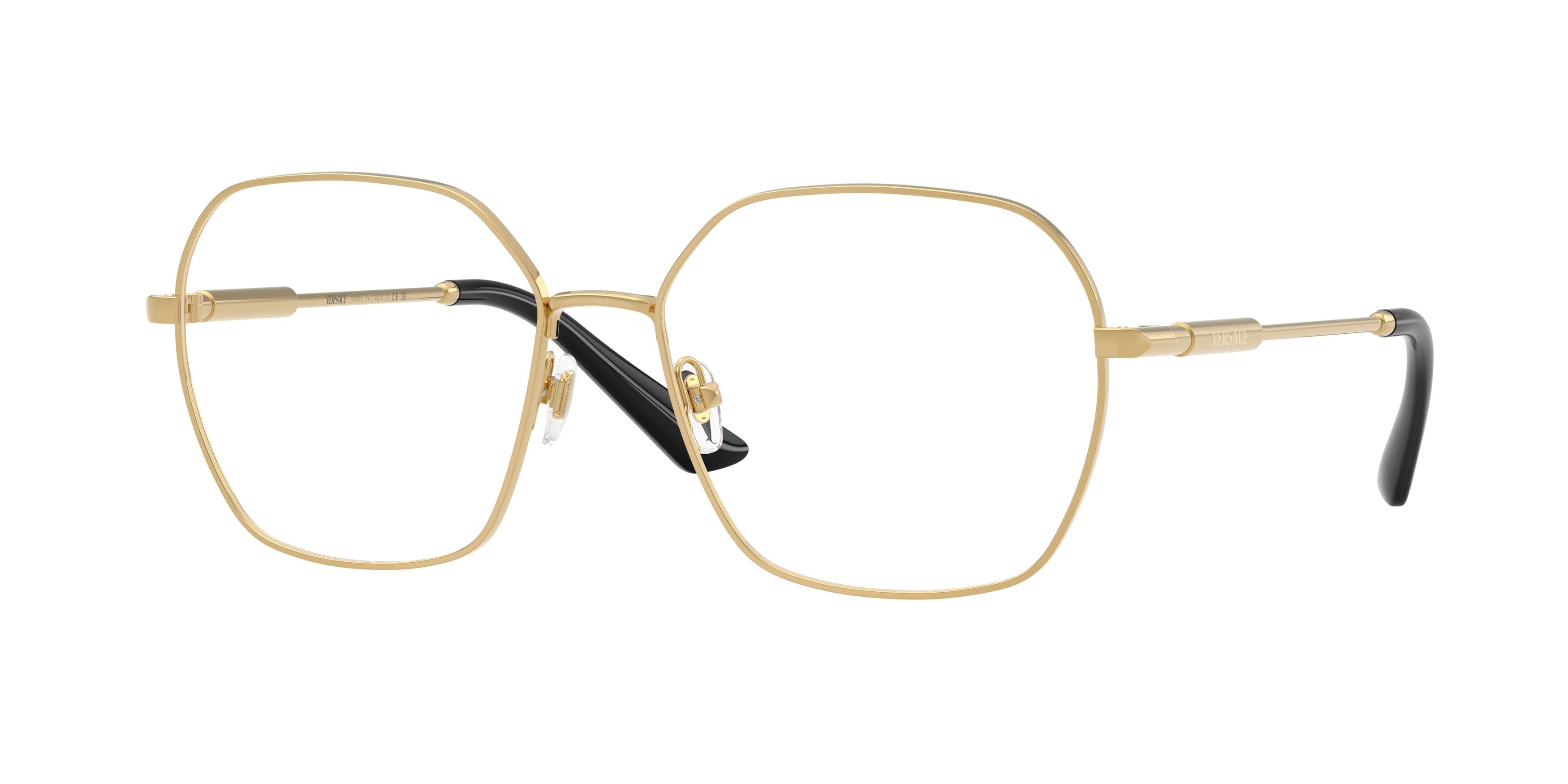 Occhiali da vista Versace VE 1316 (1002) colore oro forma quadrato lenti lente demo