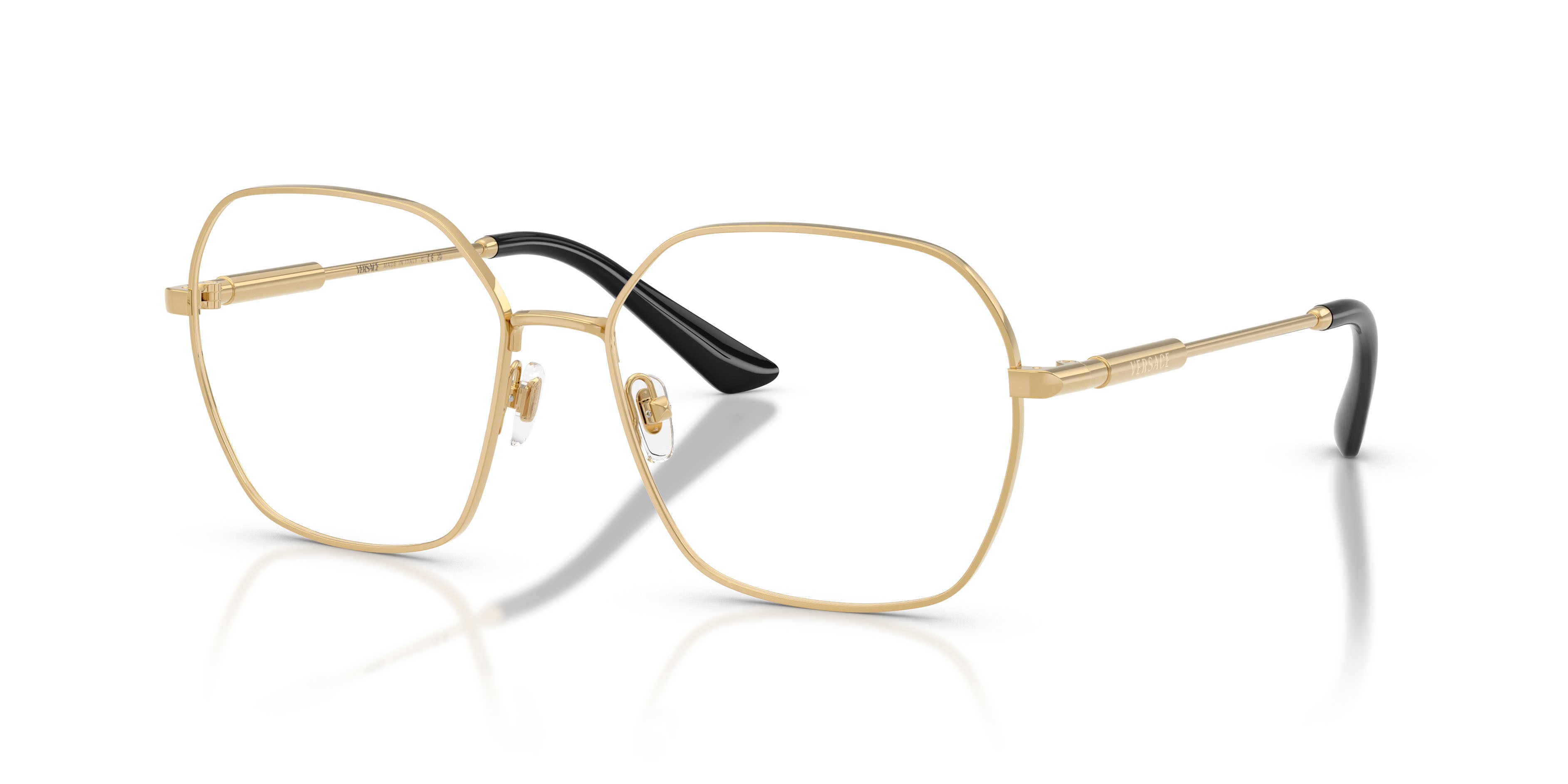 Occhiali da vista Versace VE 1316 (1002) colore oro forma quadrato lenti lente demo