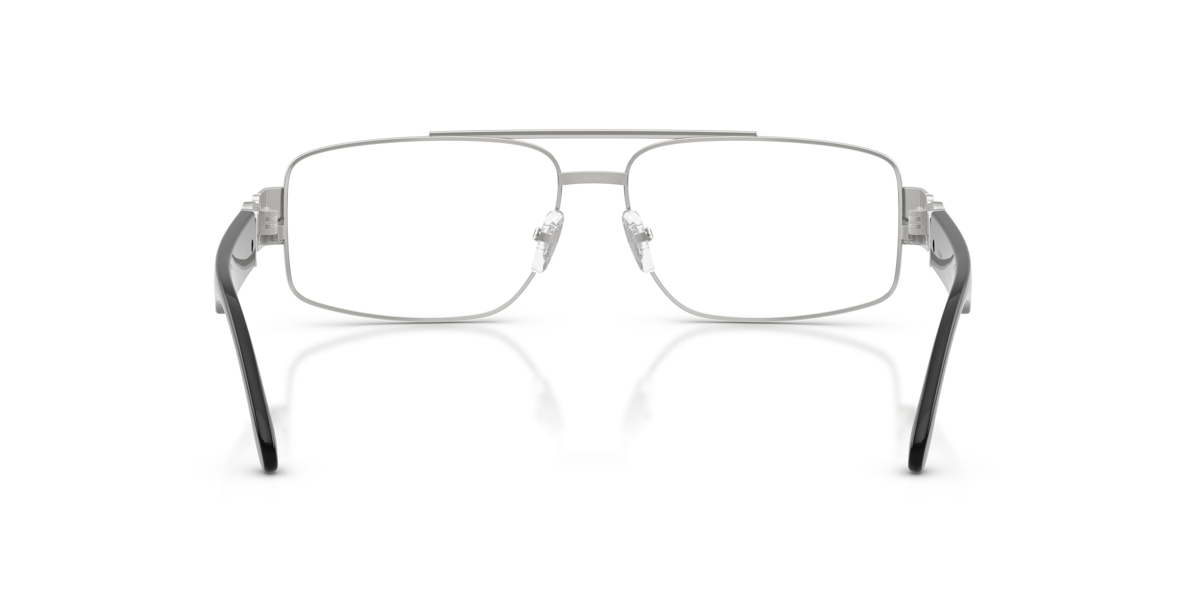 Occhiali da vista Versace VE 1317 (1000) colore argento forma rettangolare lenti lente demo