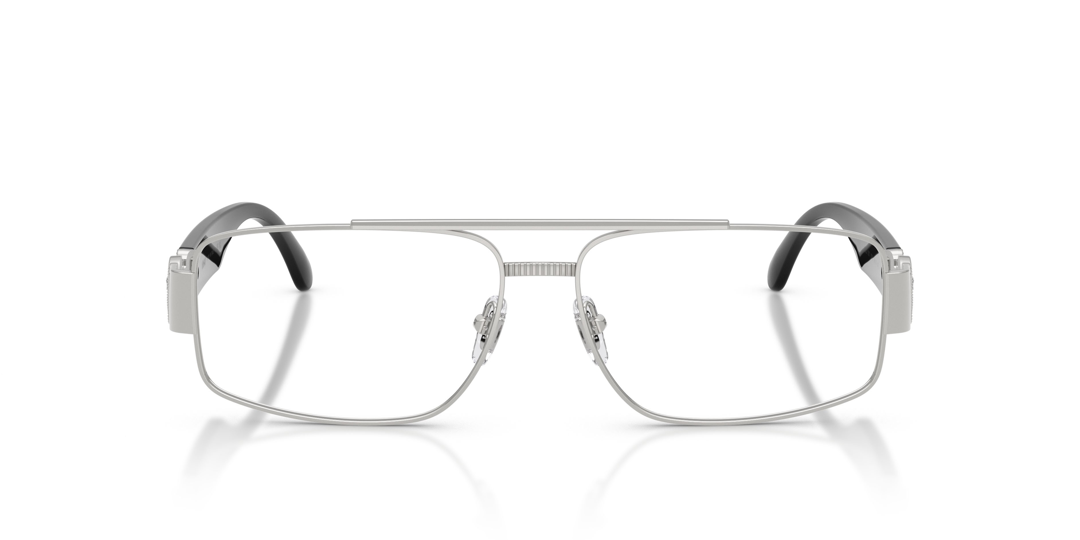 Occhiali da vista Versace VE 1317 (1000) colore argento forma rettangolare lenti lente demo