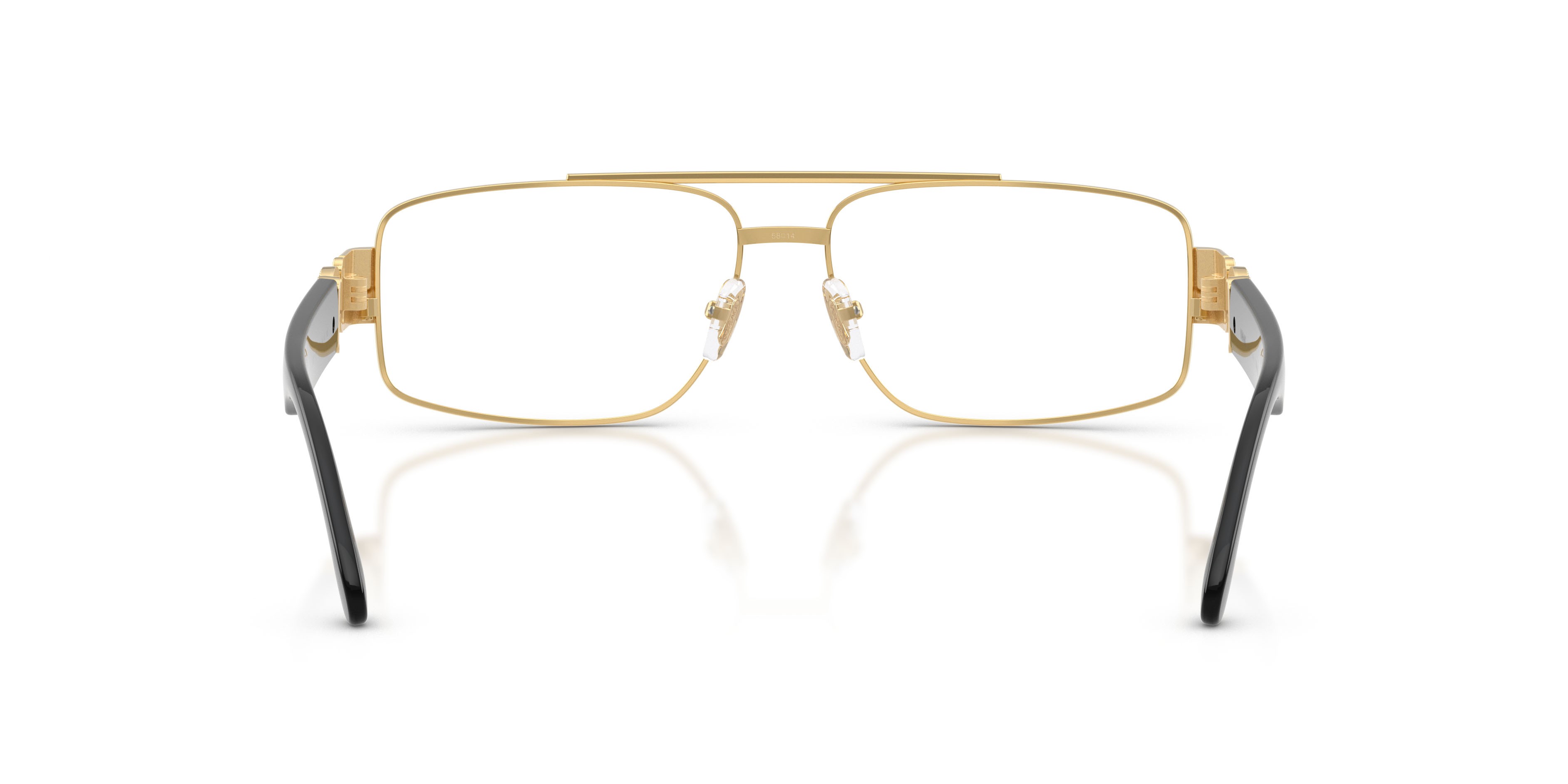 Eyeglasses Versace VE 1317 (1002) color oro shape rectangle lenses lente demo