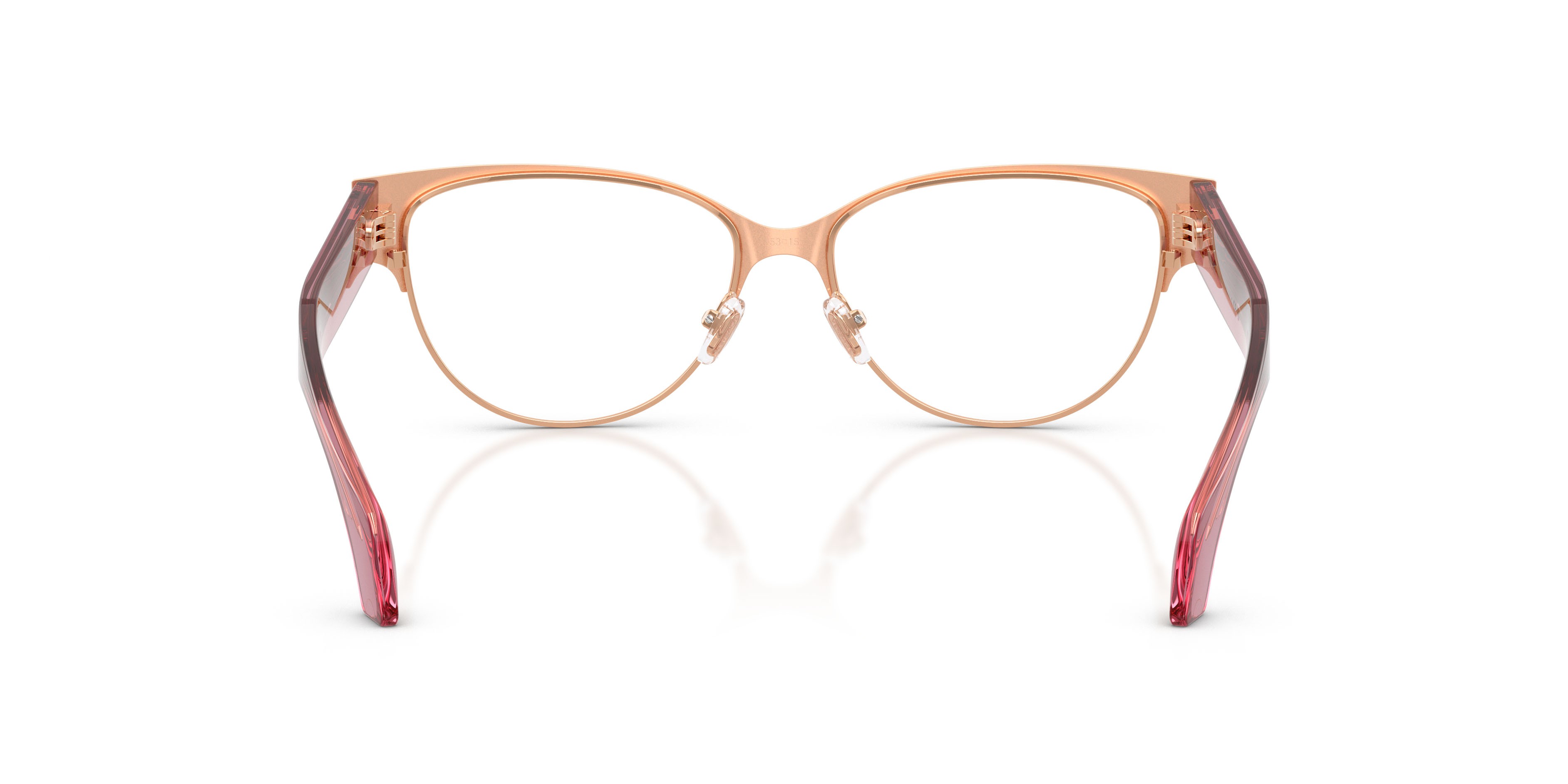 Occhiali da vista Versace VE 1318 (1412) colore oro rose forma cat eye lenti lente demo