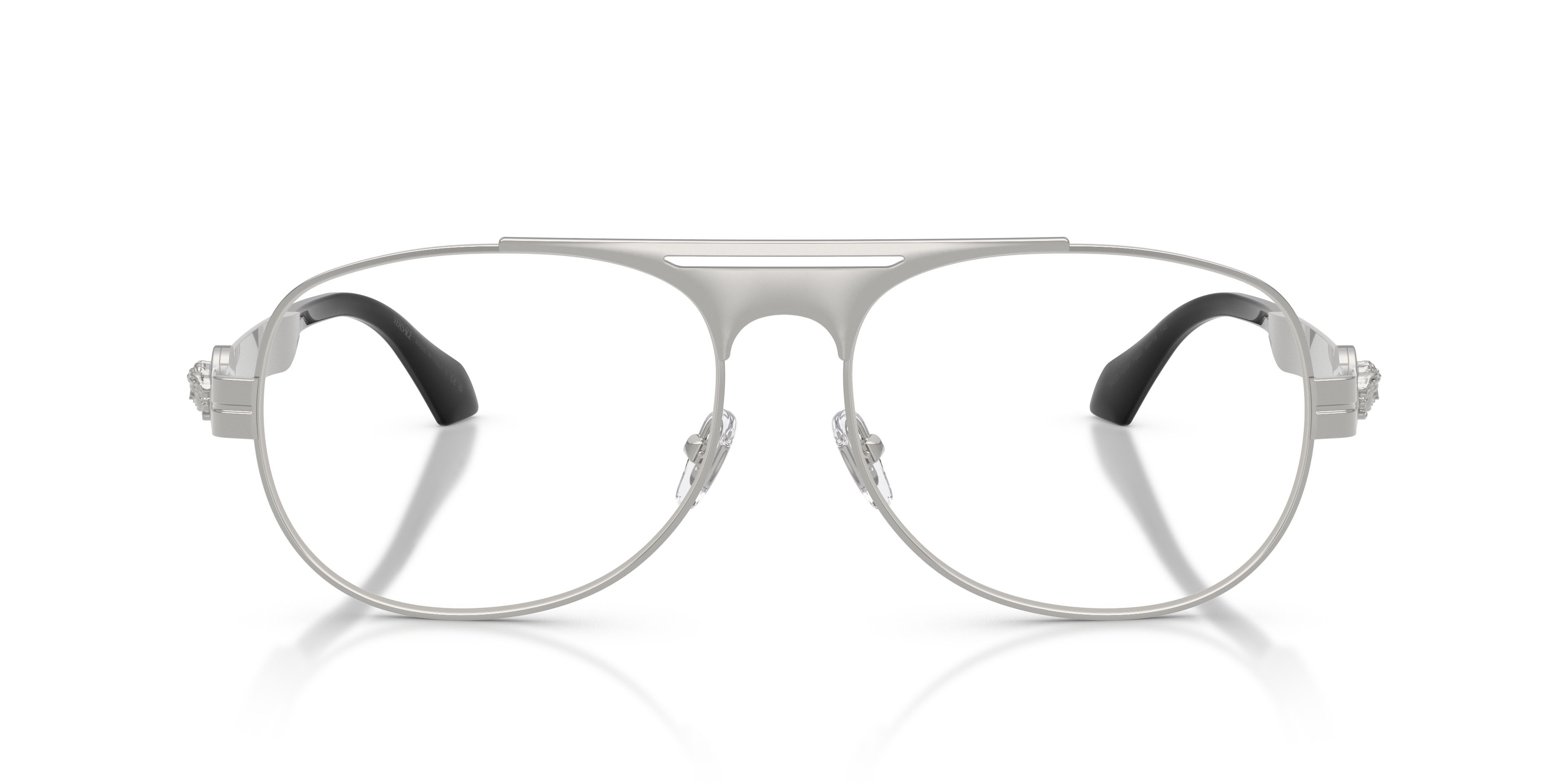 Occhiali da vista Versace VE 1319 (1000) colore argento forma aviator lenti lente demo