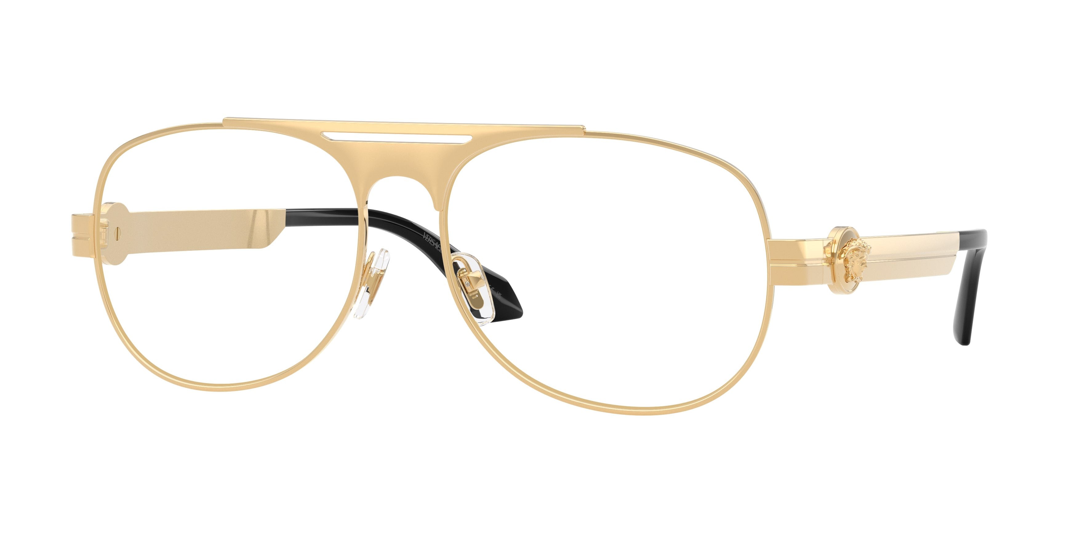 Occhiali da vista Versace VE 1319 (1523) colore oro versace forma aviator lenti lente demo