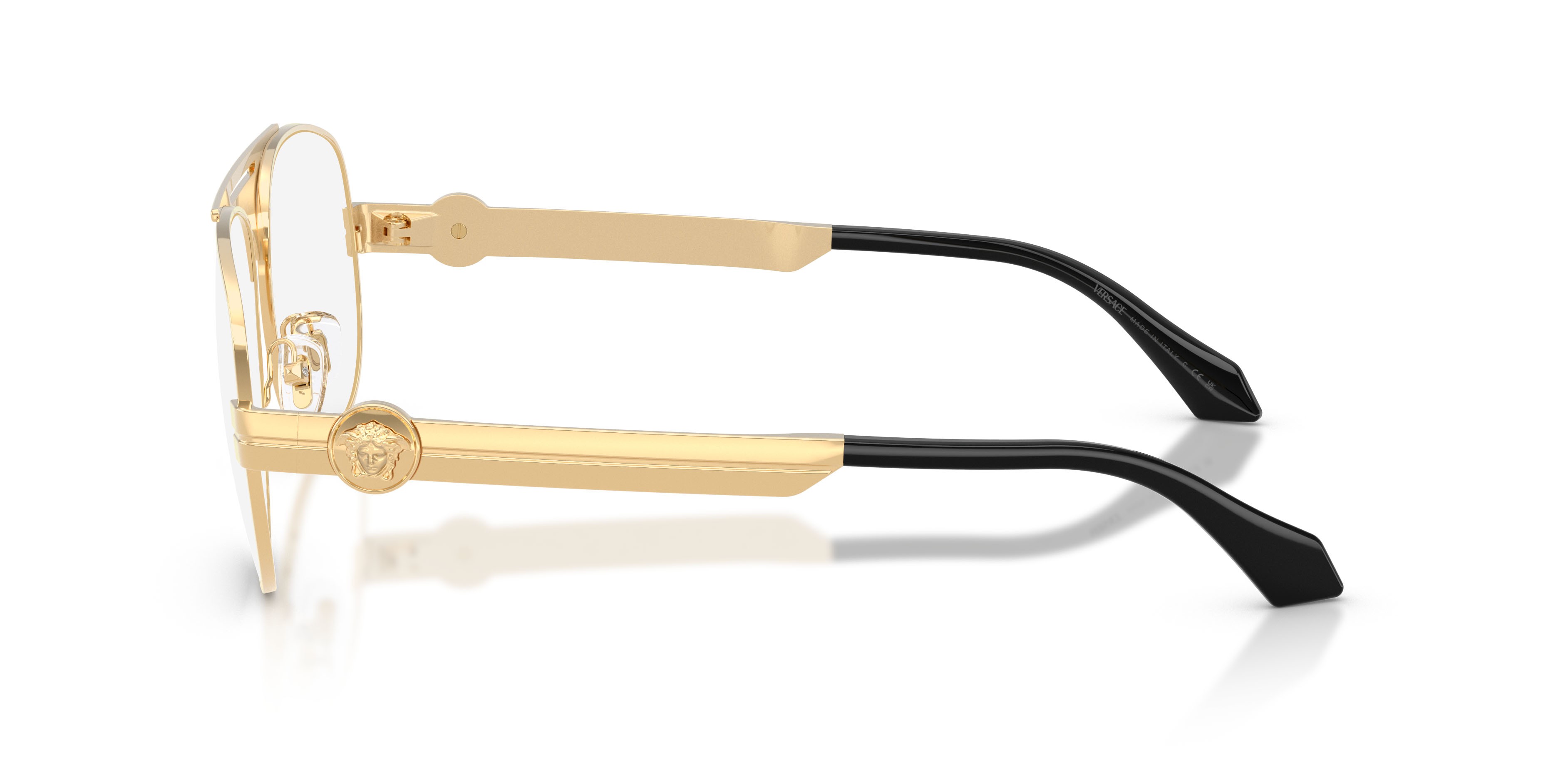 Occhiali da vista Versace VE 1319 (1523) colore oro versace forma aviator lenti lente demo
