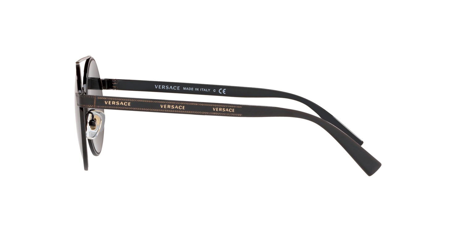 Sonnenbrillen Versace VE 2210 (100987) farbe nero form rund gläser grigio scuro