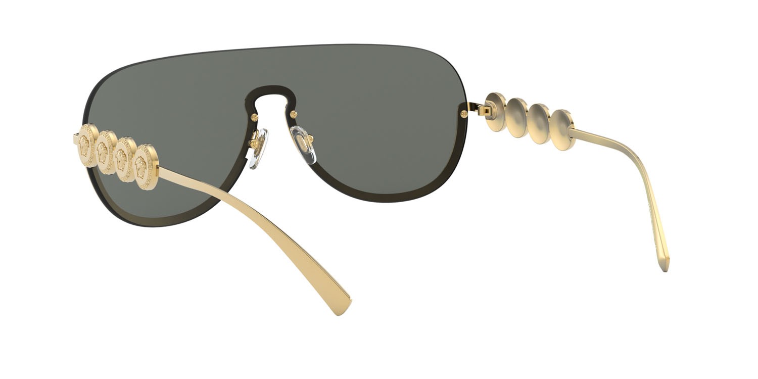 Sonnenbrillen Versace VE 2215 (100287) farbe oro form aviator gläser grigio scuro
