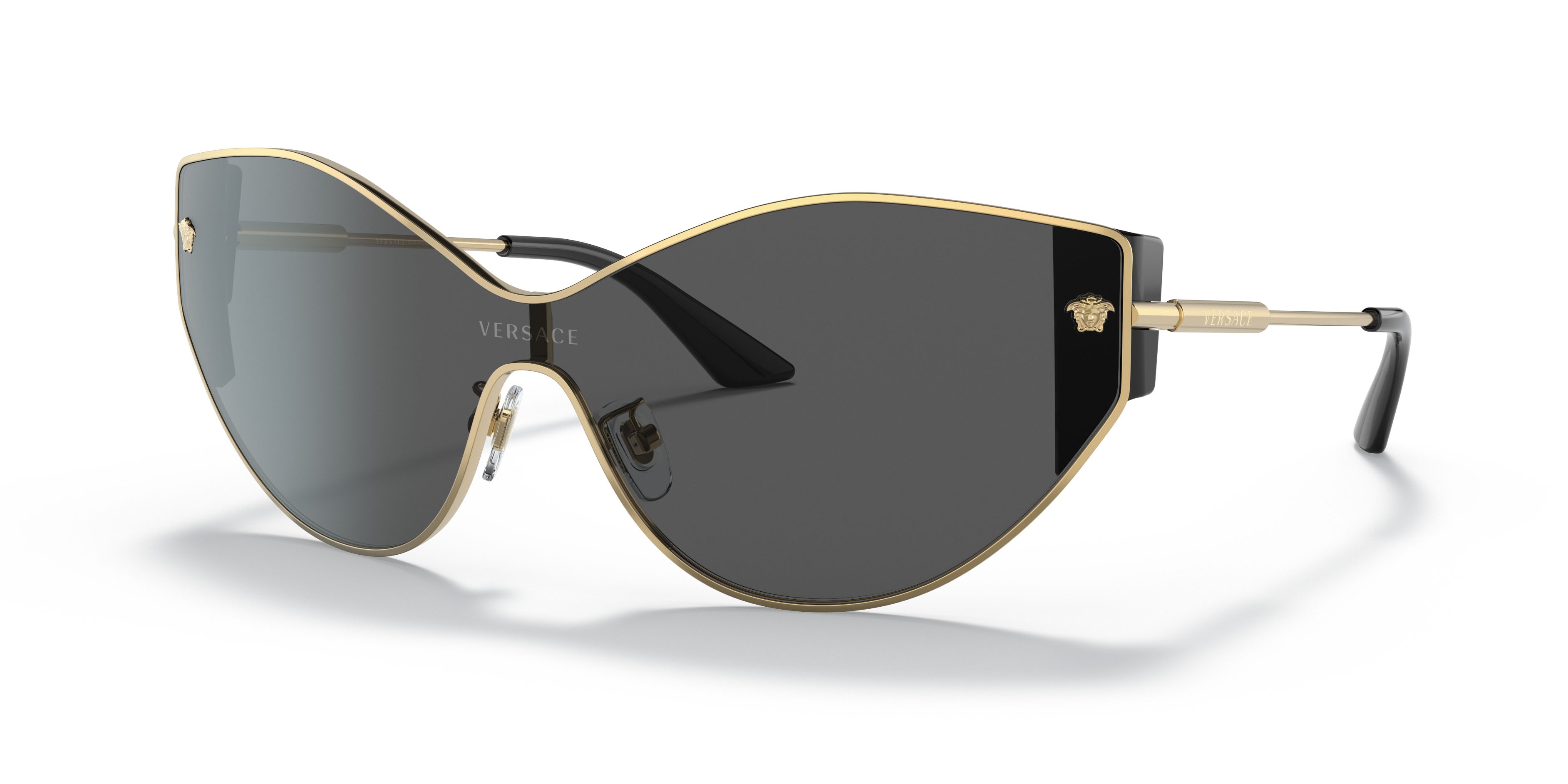 Sonnenbrillen Versace VE 2239 (100287) farbe oro form oval gläser grigio scuro