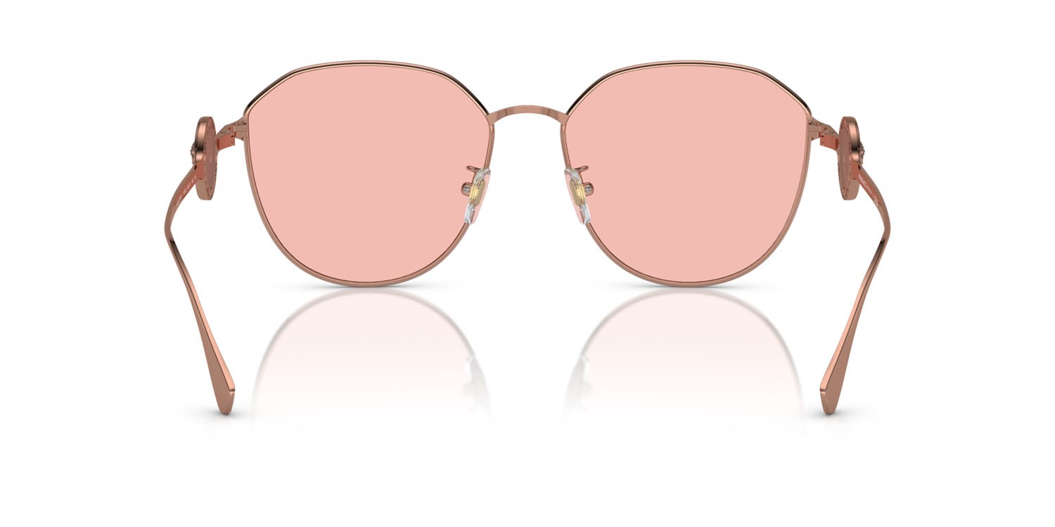 Sonnenbrillen Versace VE 2259D (1412/5) farbe oro rose form unregelmäßig gläser rosa chiaro