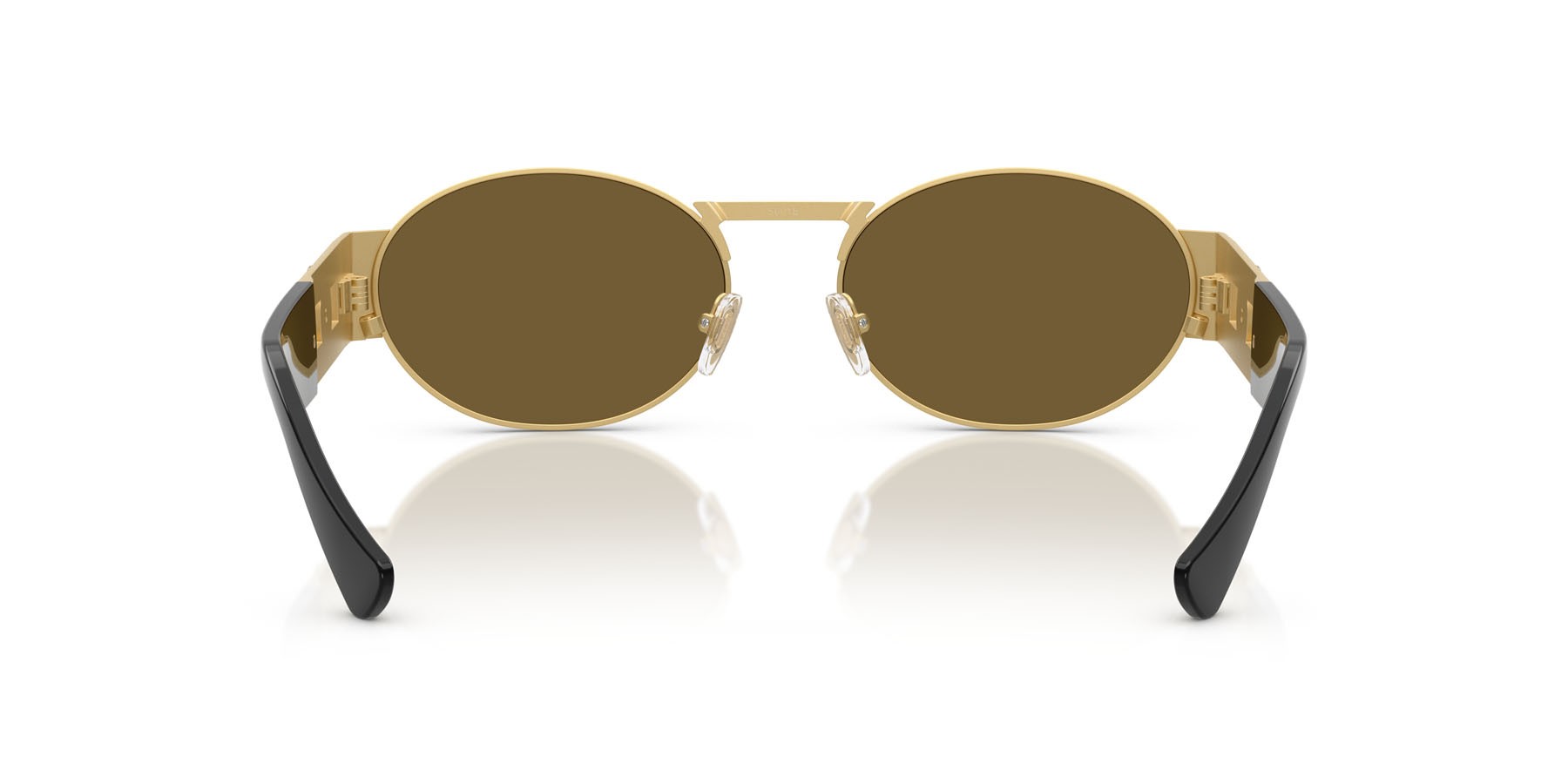 Occhiali da sole Versace VE 2264 (10025A) colore oro forma ovale lenti marrone specchiato oro