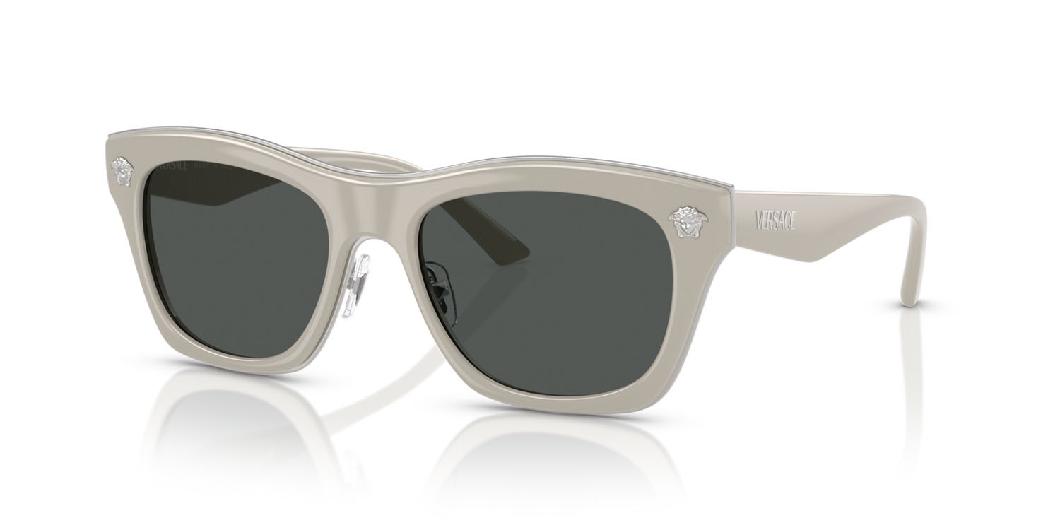 Sonnenbrillen Versace VE 2272 (549387) farbe grigio chiaro form rechteckig gläser grigio scuro