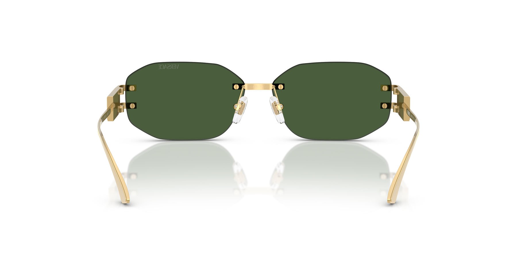 Occhiali da sole Versace VE 2274 (100271) colore oro forma irregolare lenti verde scuro