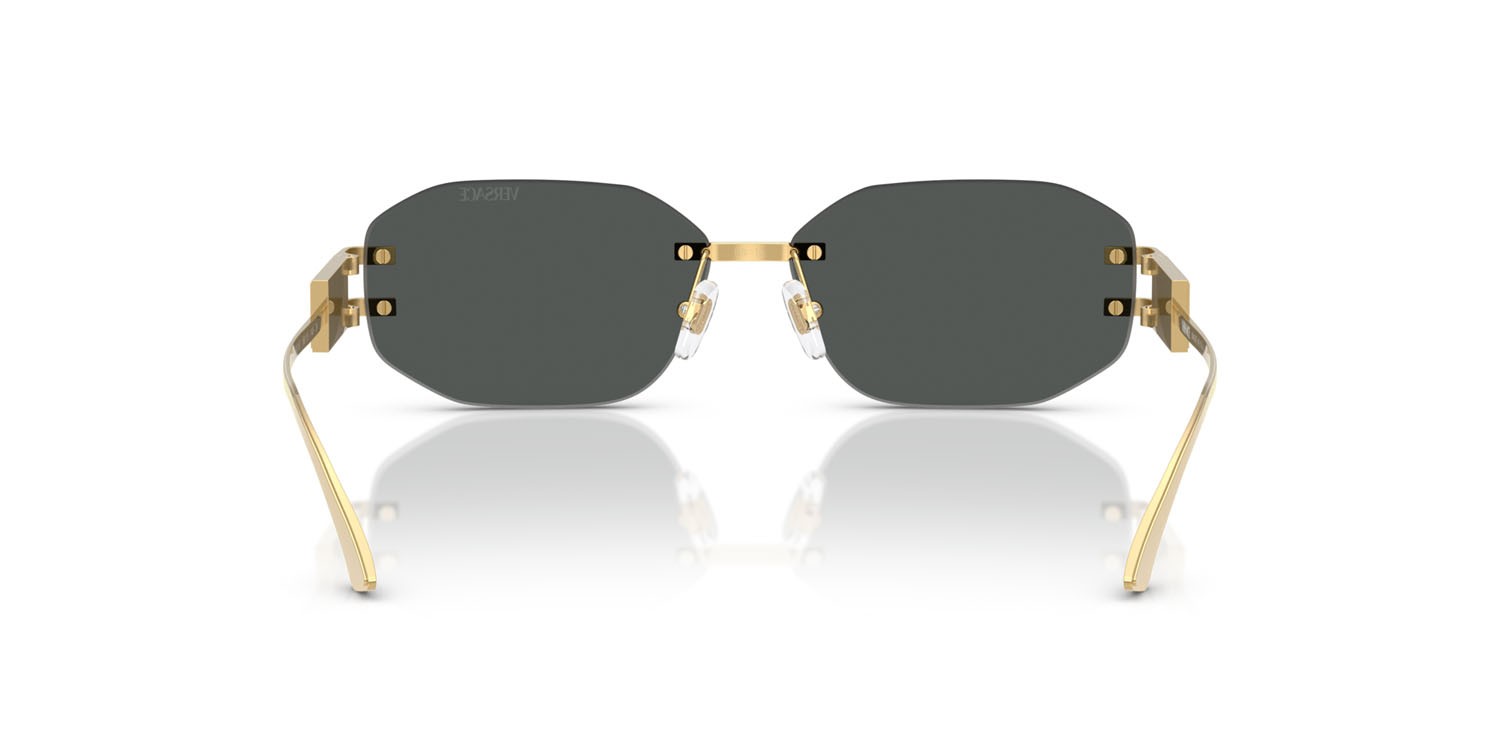 Occhiali da sole Versace VE 2274 (100287) colore oro forma irregolare lenti grigio scuro
