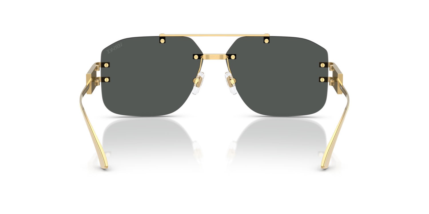 Occhiali da sole Versace VE 2275 (100287) colore oro forma irregolare lenti grigio scuro