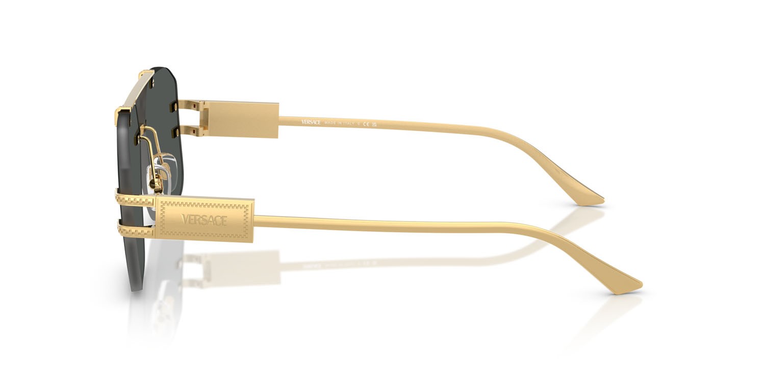 Occhiali da sole Versace VE 2275 (100287) colore oro forma irregolare lenti grigio scuro