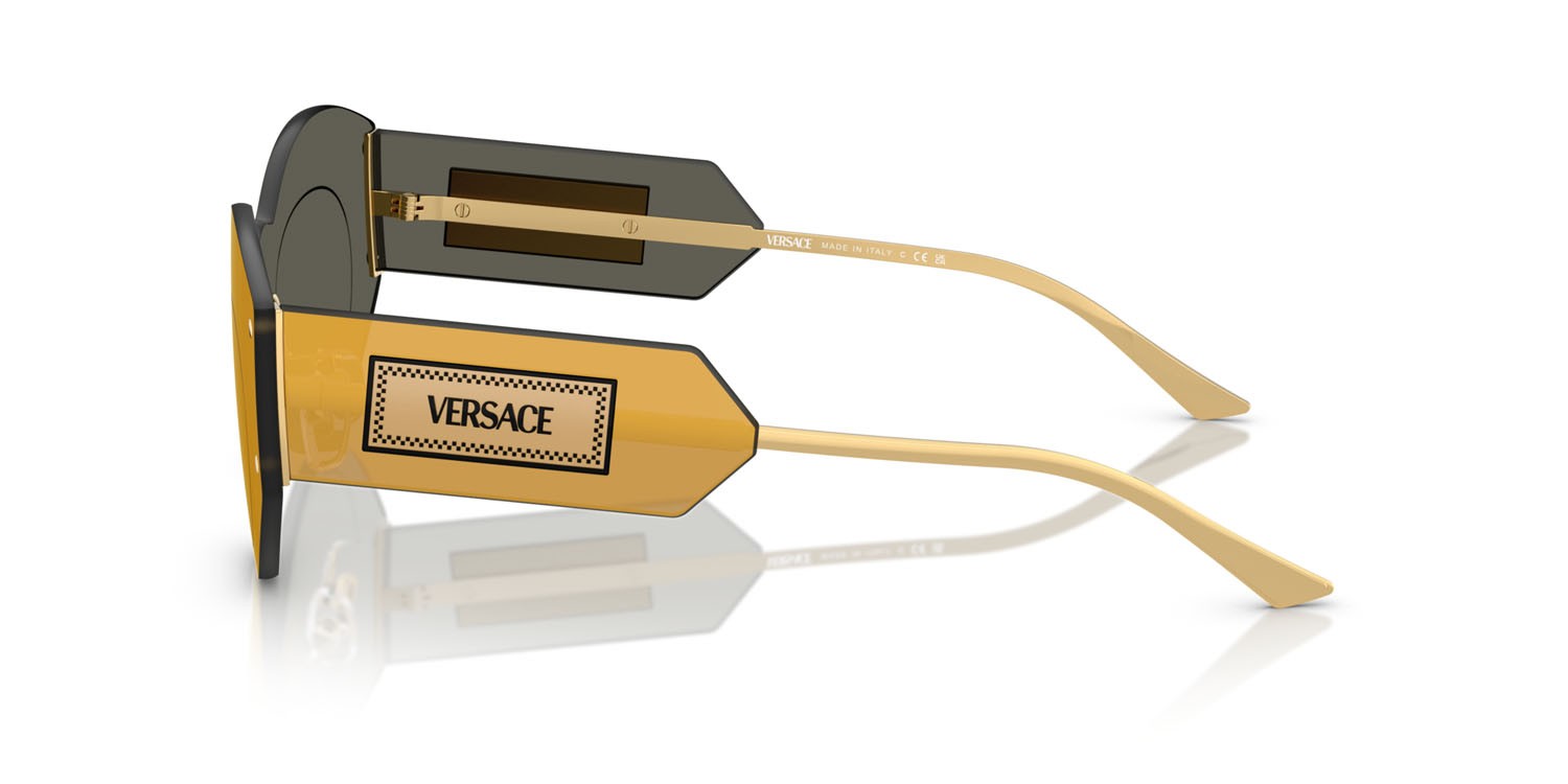 Sonnenbrillen Versace VE 2276 (10027P) farbe marrone specchiato oro form unregelmäßig gläser marrone specchiato oro