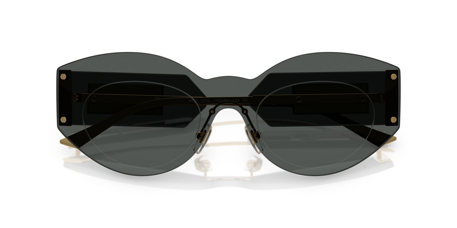 Sunglasses Versace VE 2276 (100287) color grigio scuro shape irregular lenses grigio scuro