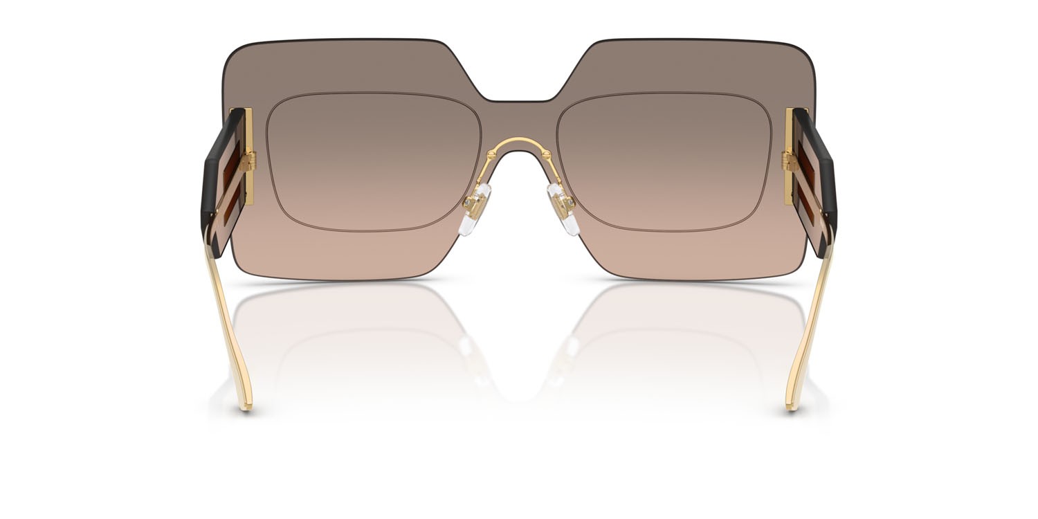 Occhiali da sole Versace VE 2277 (10026I) colore turchese forma quadrato lenti brown grad grey mirror silver