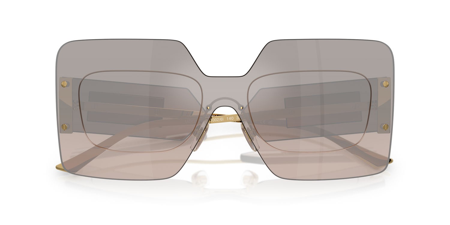 Occhiali da sole Versace VE 2277 (10026I) colore turchese forma quadrato lenti brown grad grey mirror silver