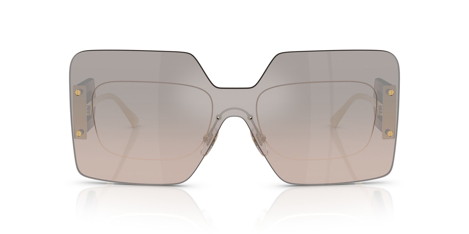 Occhiali da sole Versace VE 2277 (10026I) colore turchese forma quadrato lenti brown grad grey mirror silver