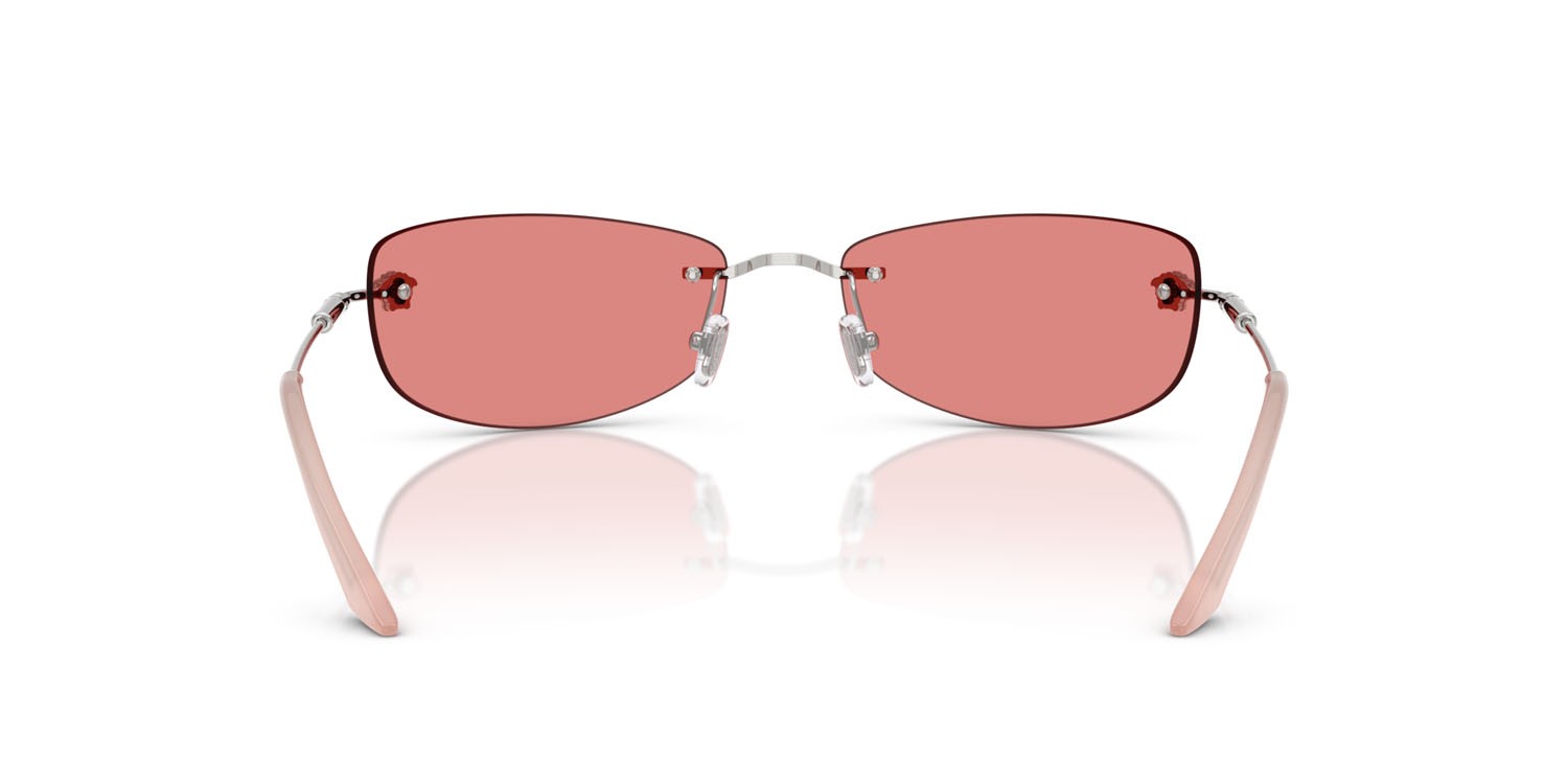 Occhiali da sole Versace VE 2279 (100084) colore argento forma rettangolare lenti rosa