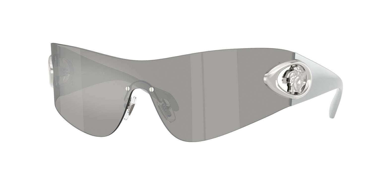 Sunglasses Versace VE 2280 (10006G) color grigio chiaro specchiato argento shape square lenses grigio chiaro specchiato argento