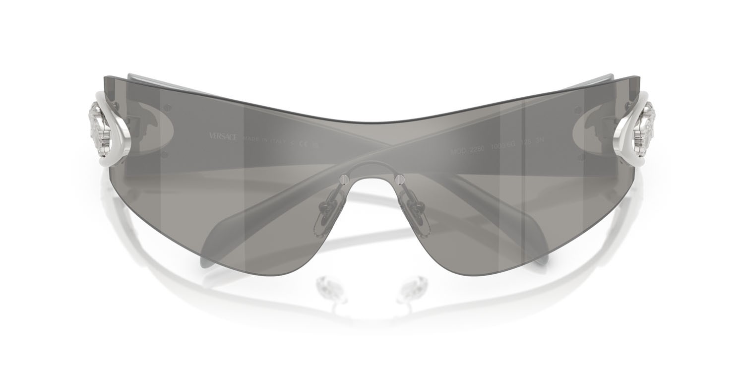 Sunglasses Versace VE 2280 (10006G) color grigio chiaro specchiato argento shape square lenses grigio chiaro specchiato argento