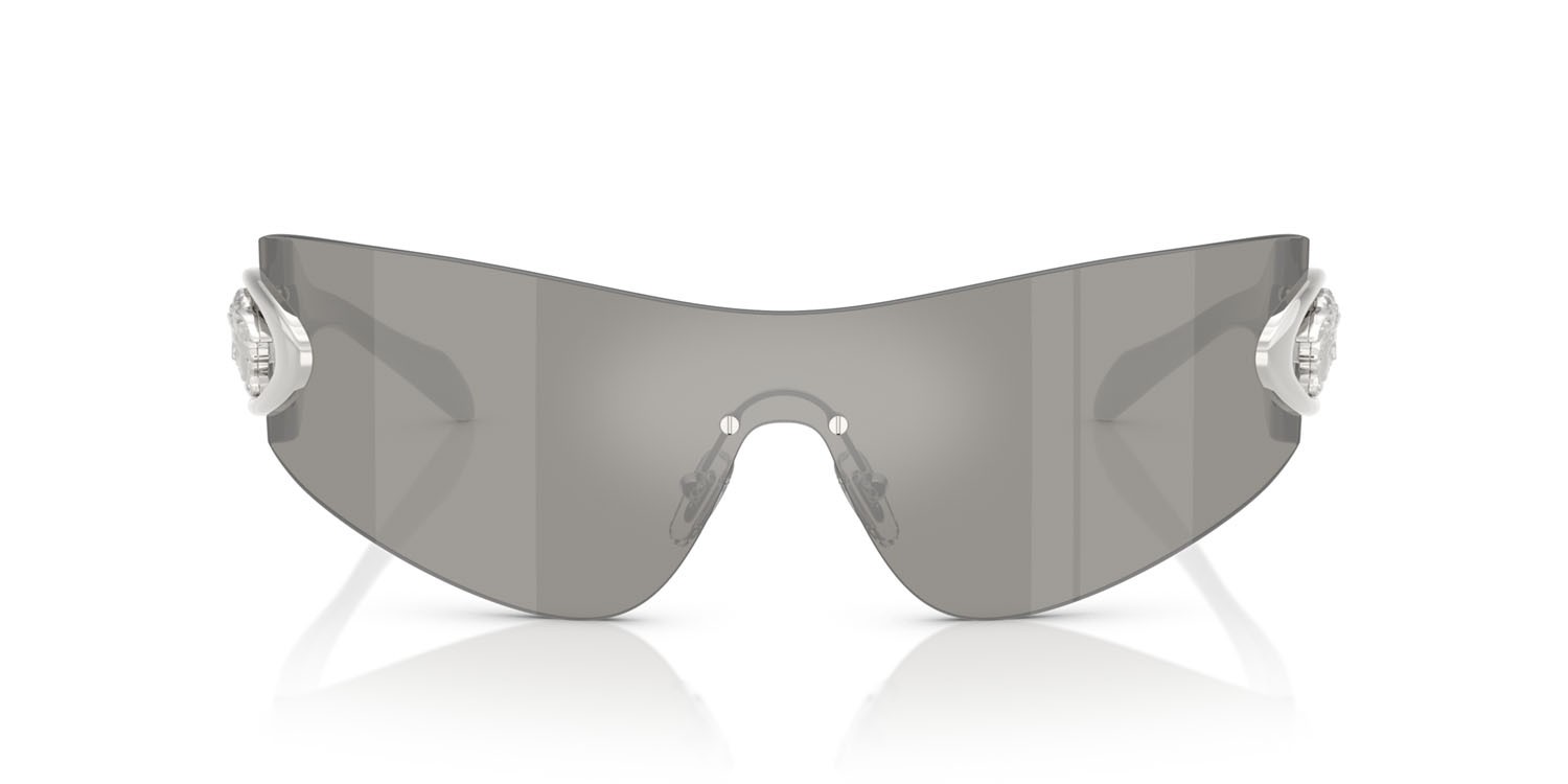 Sunglasses Versace VE 2280 (10006G) color grigio chiaro specchiato argento shape square lenses grigio chiaro specchiato argento