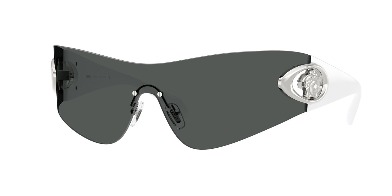 Occhiali da sole Versace VE 2280 (100087) colore grigio scuro forma quadrato lenti grigio scuro