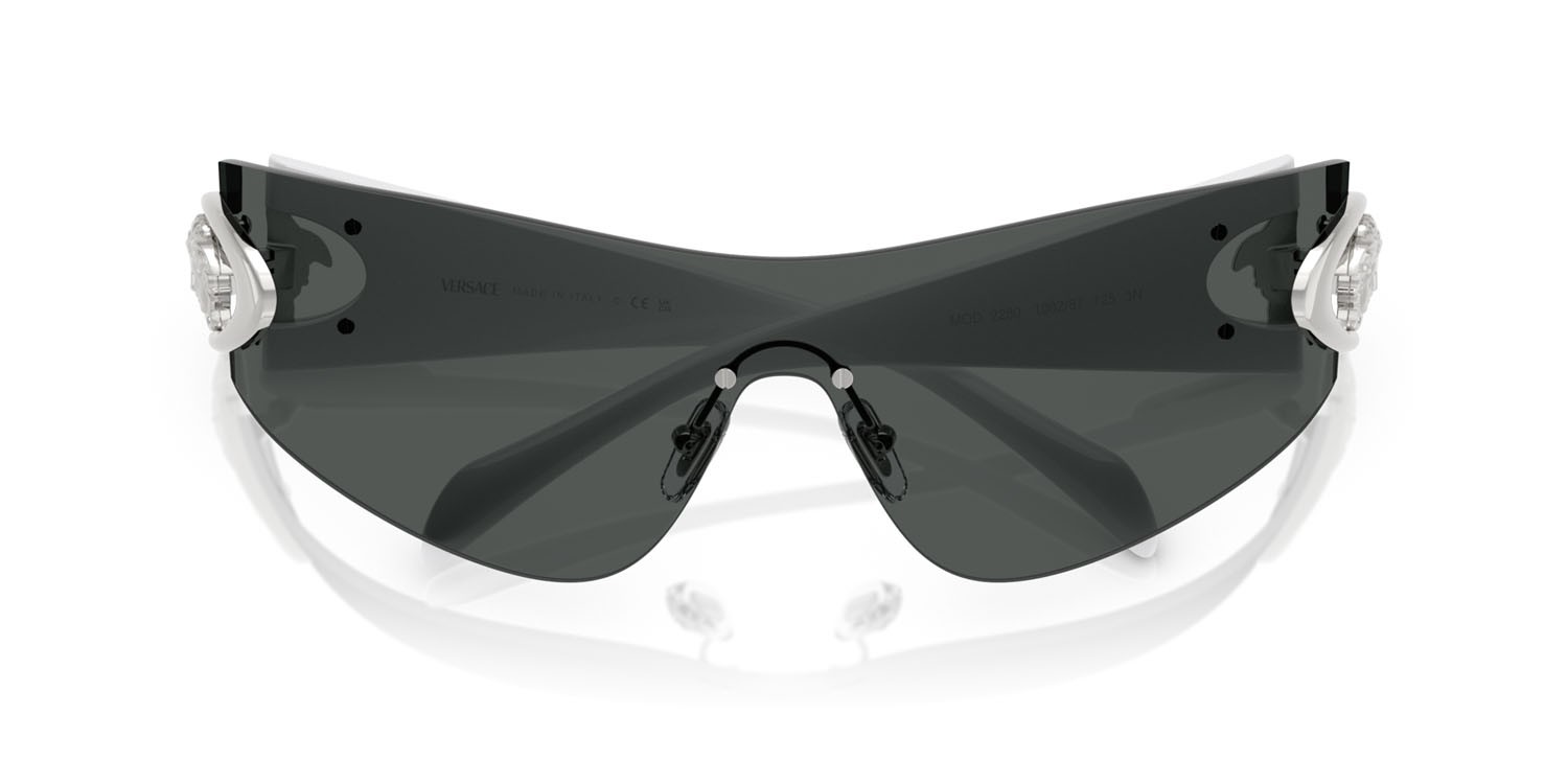 Occhiali da sole Versace VE 2280 (100087) colore grigio scuro forma quadrato lenti grigio scuro