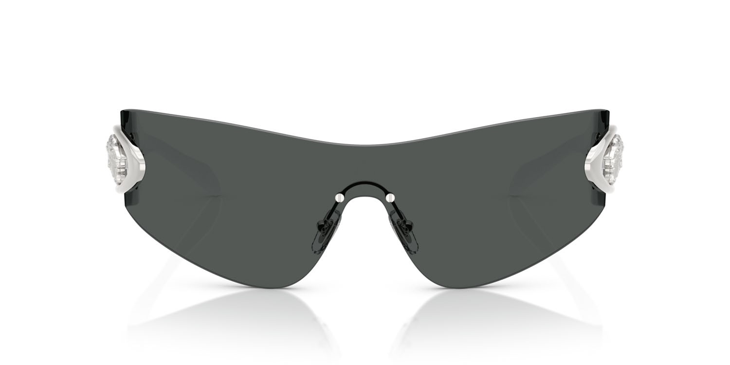 Occhiali da sole Versace VE 2280 (100087) colore grigio scuro forma quadrato lenti grigio scuro