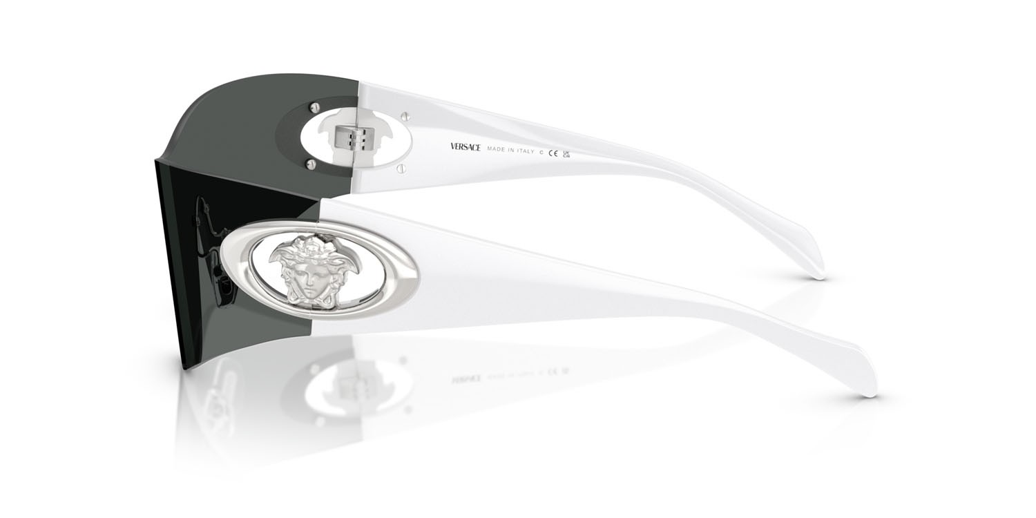 Occhiali da sole Versace VE 2280 (100087) colore grigio scuro forma quadrato lenti grigio scuro