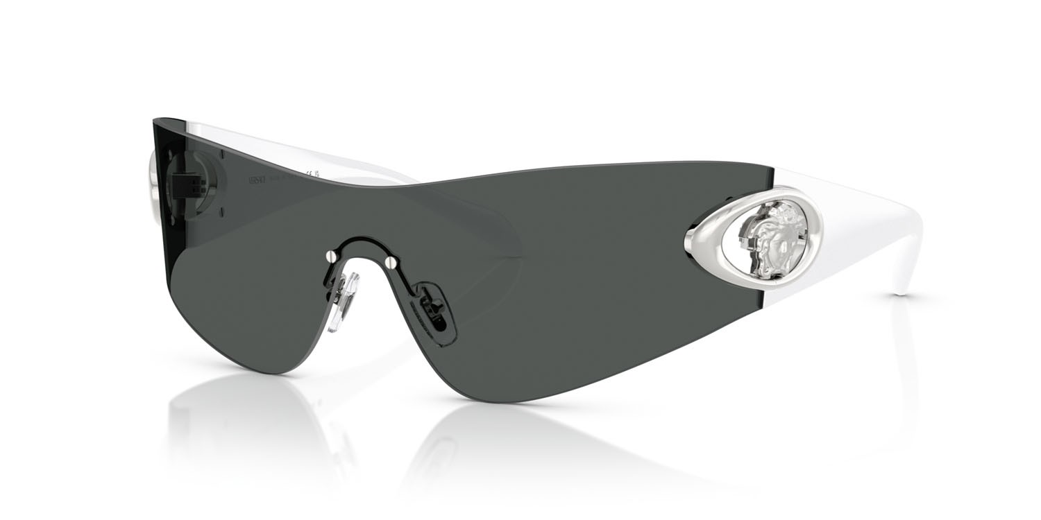 Occhiali da sole Versace VE 2280 (100087) colore grigio scuro forma quadrato lenti grigio scuro