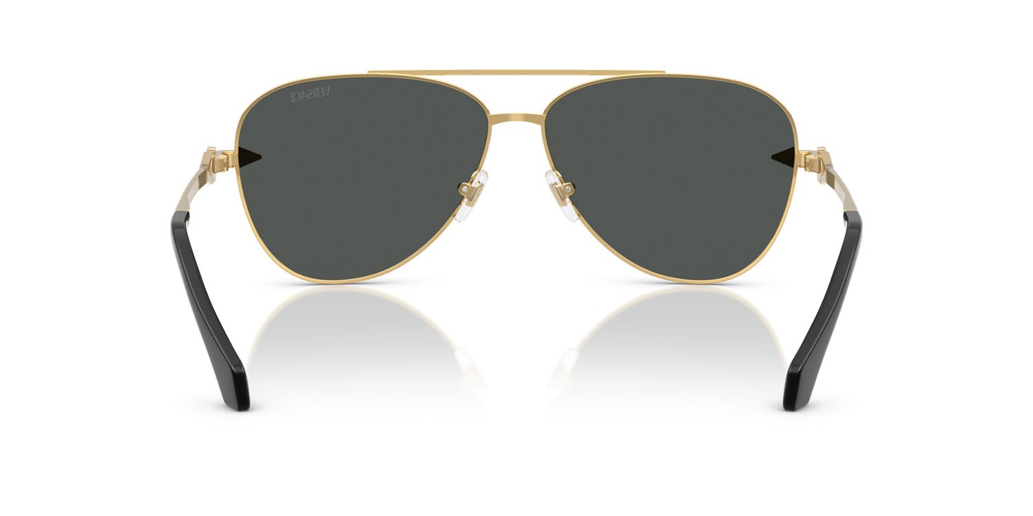 Occhiali da sole Versace VE 2283 (100287) colore oro forma aviator lenti grigio scuro
