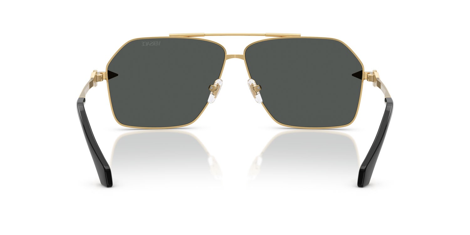 Occhiali da sole Versace VE 2284 (100287) colore oro forma aviator lenti grigio scuro