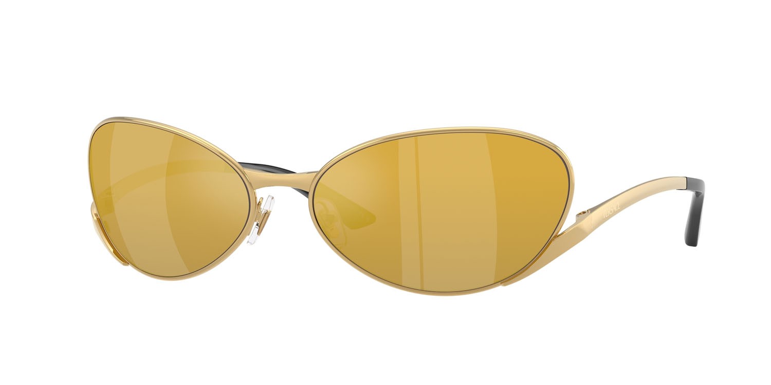 Occhiali da sole Versace VE 2285 (10025A) colore oro forma ovale 