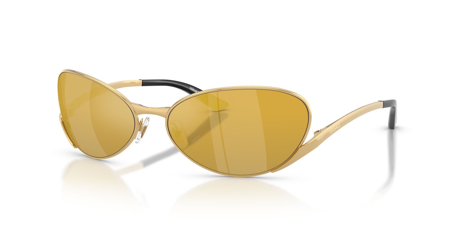 Occhiali da sole Versace VE 2285 (10025A) colore oro forma ovale 