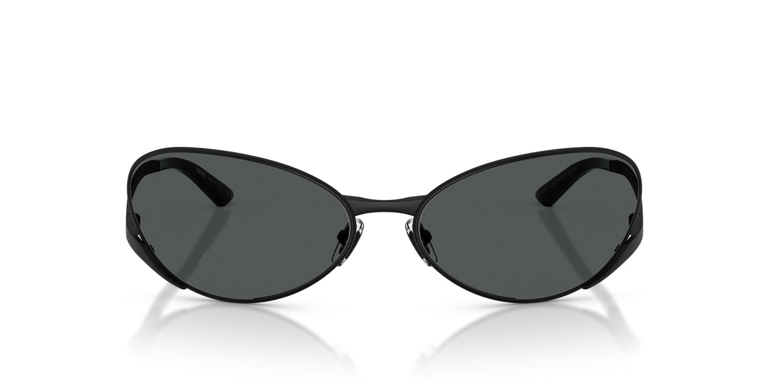 Occhiali da sole Versace VE 2285 (143687) colore nero opaco forma ovale lenti grigio scuro