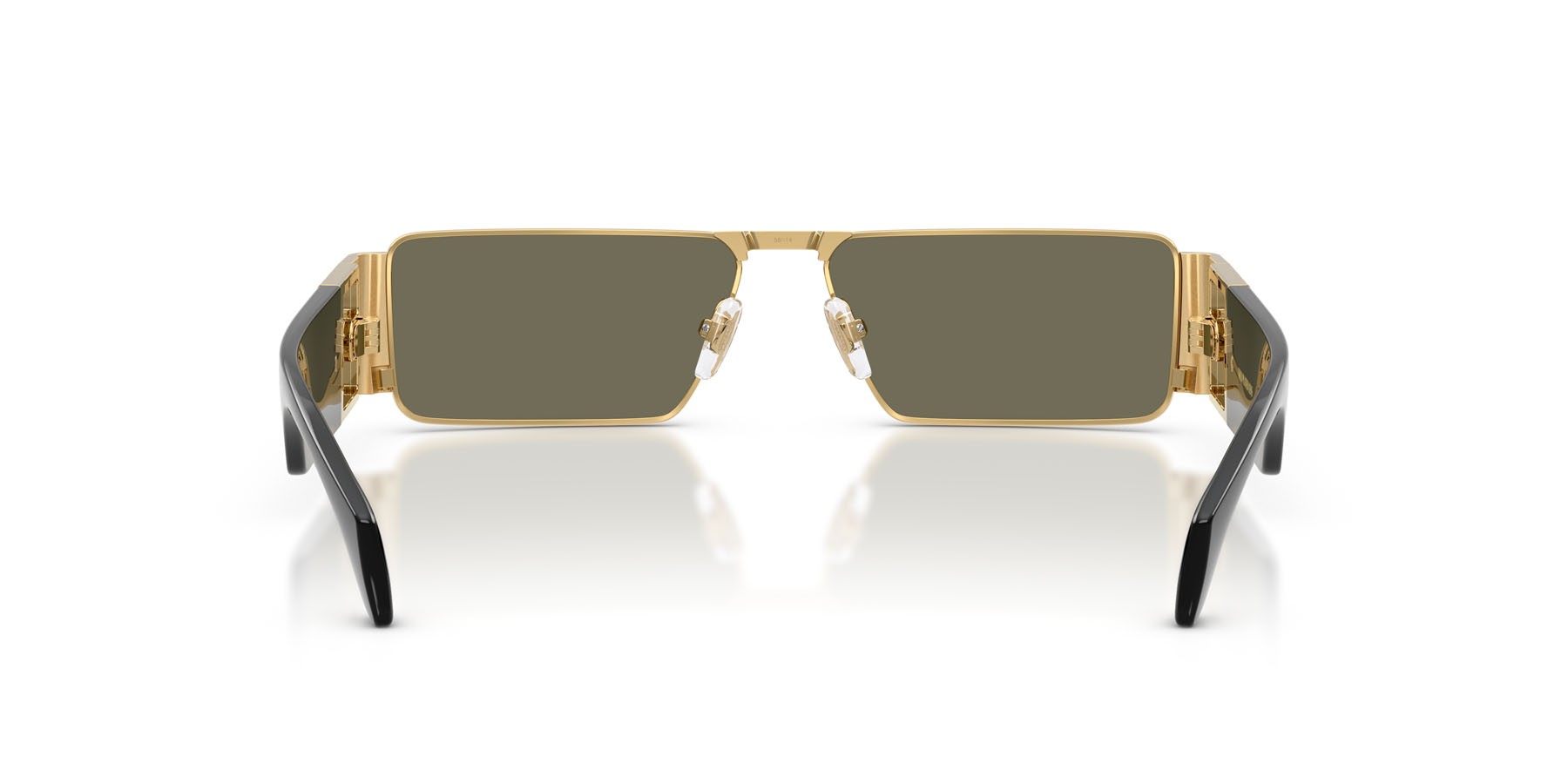Sonnenbrillen Versace VE 2286 (100203) farbe oro form rechteckig gläser clear mirror real yellow gold