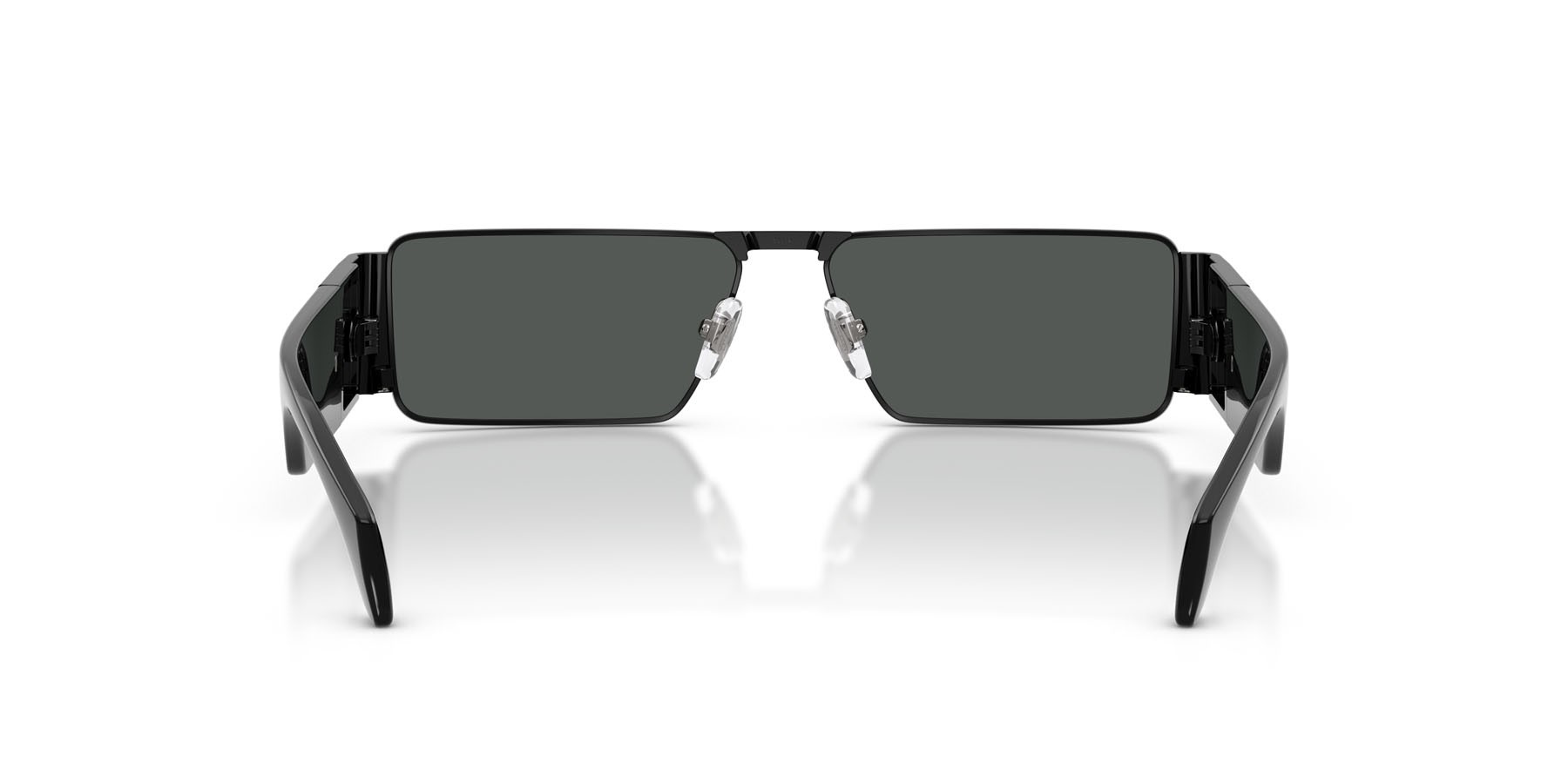 Occhiali da sole Versace VE 2286 (100987) colore nero forma rettangolare lenti grigio scuro