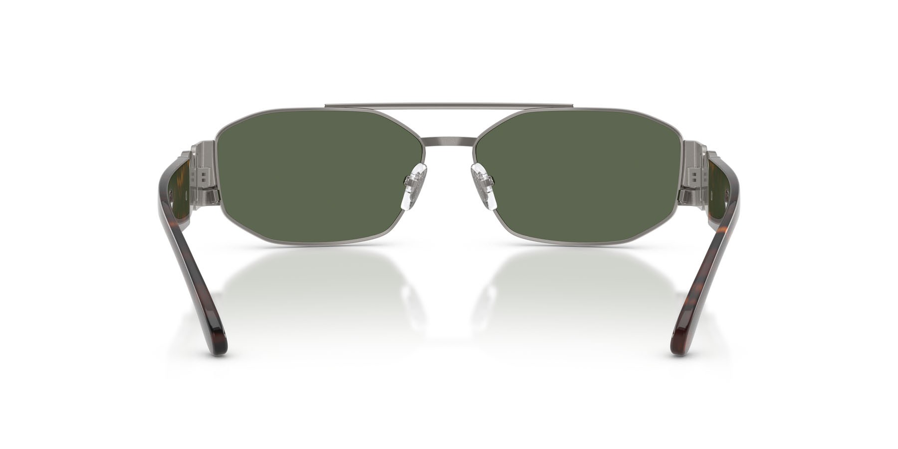 Occhiali da sole Versace VE 2287 (100171) colore gunmetal forma irregolare lenti verde scuro