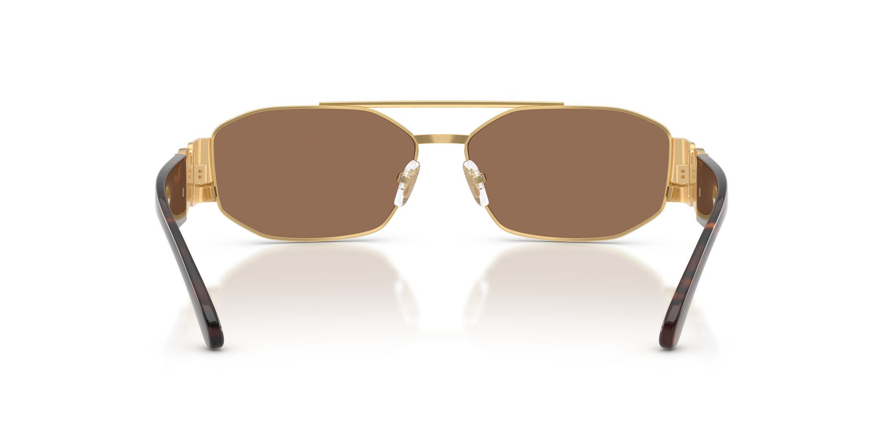 Occhiali da sole Versace VE 2287 (100273) colore oro forma irregolare lenti marrone scuro