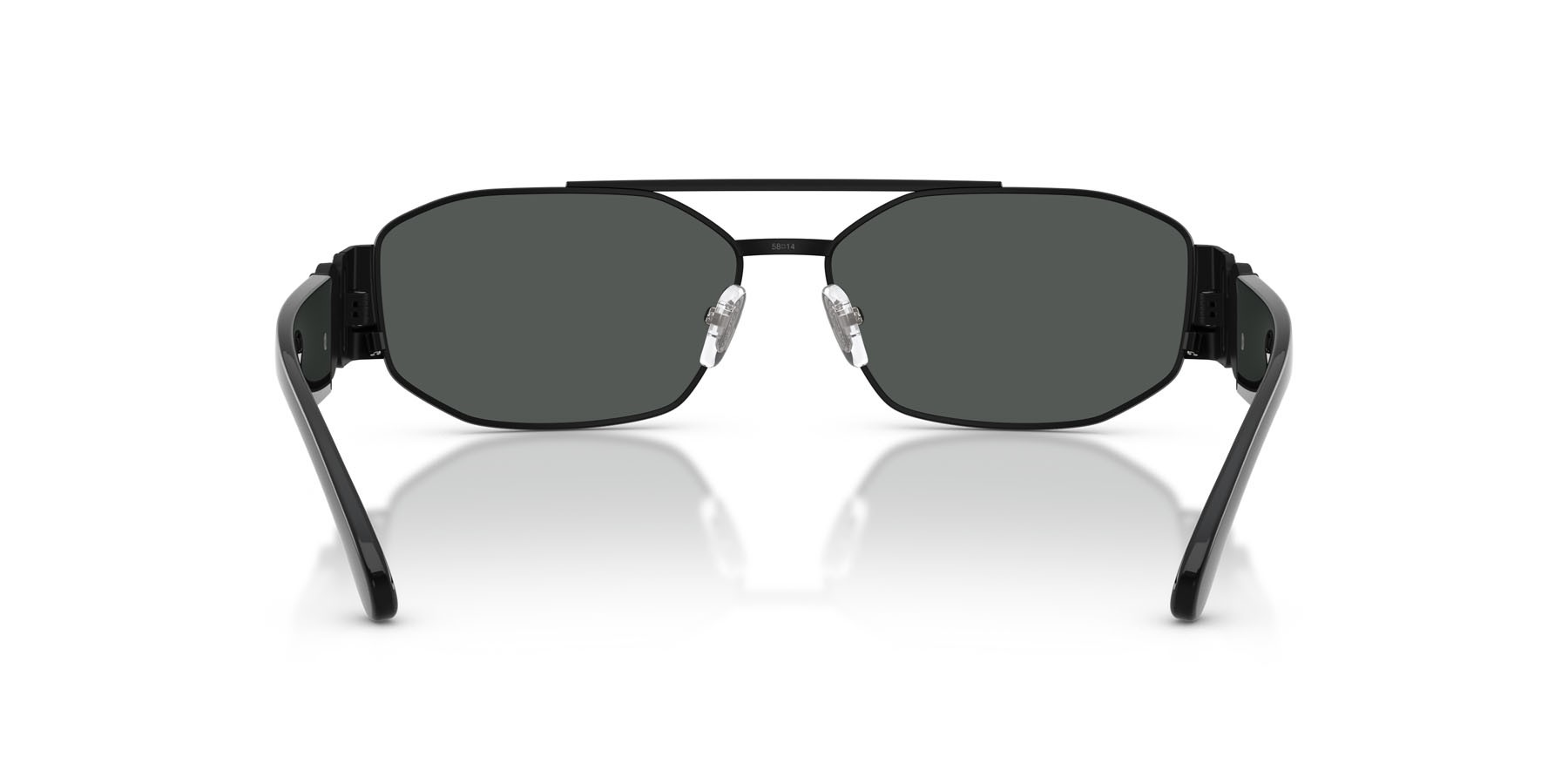 Occhiali da sole Versace VE 2287 (126187) colore nero opaco forma irregolare lenti grigio scuro