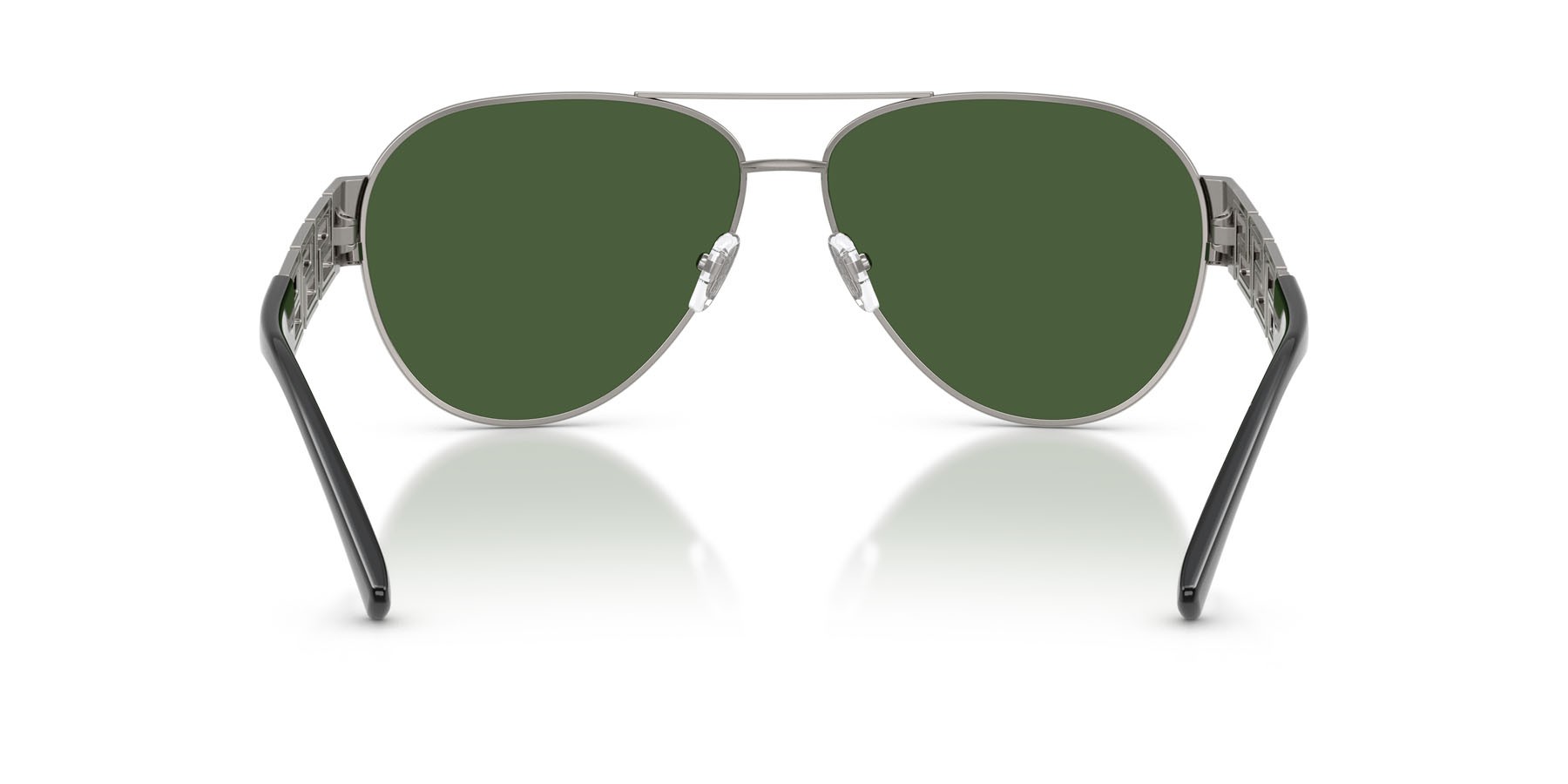 Occhiali da sole Versace VE 2289 (100071) colore gunmetal forma aviator lenti verde scuro