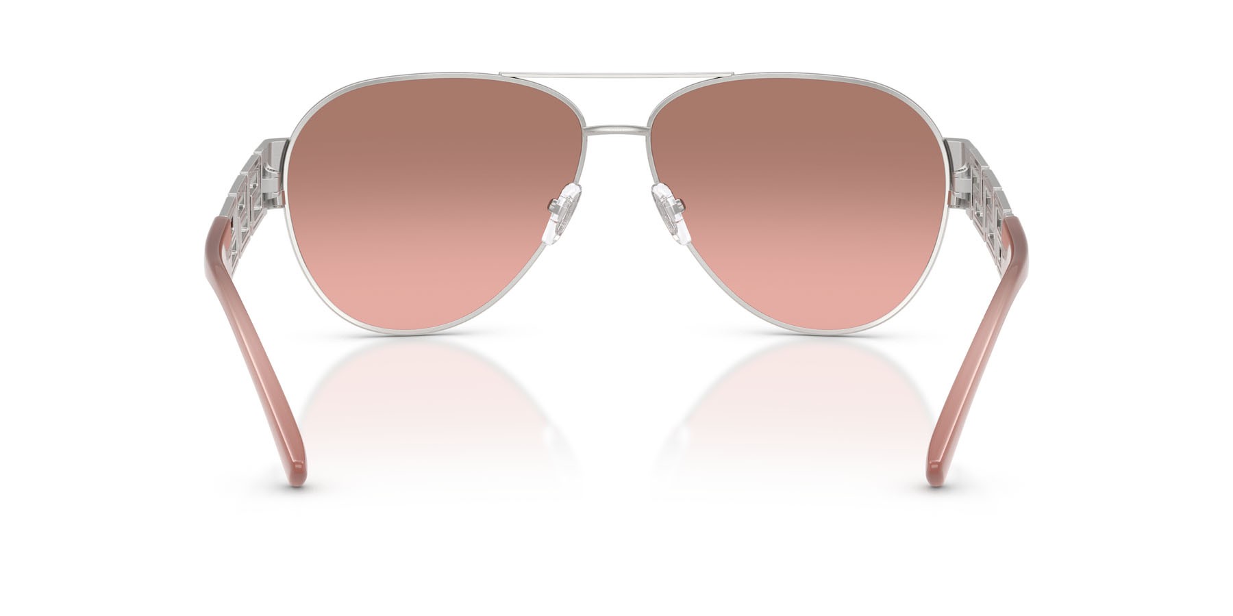 Occhiali da sole Versace VE 2289 (10017E) colore argento forma aviator lenti rosa sfumato argento a specchio
