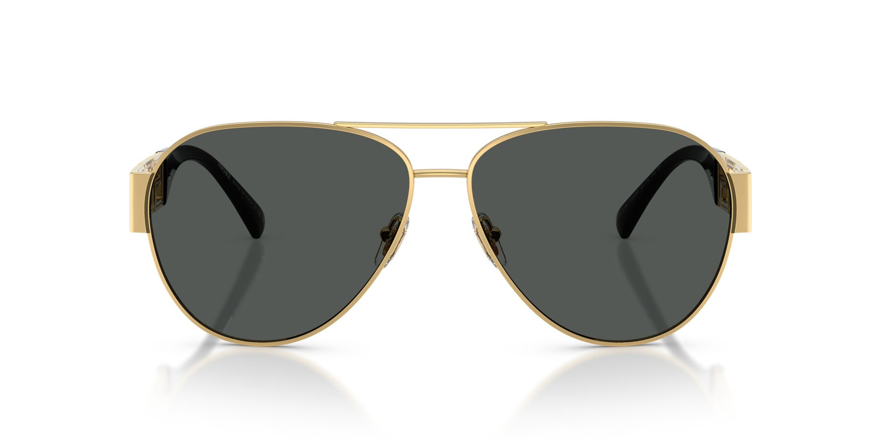Occhiali da sole Versace VE 2289 (100287) colore oro forma aviator lenti grigio scuro