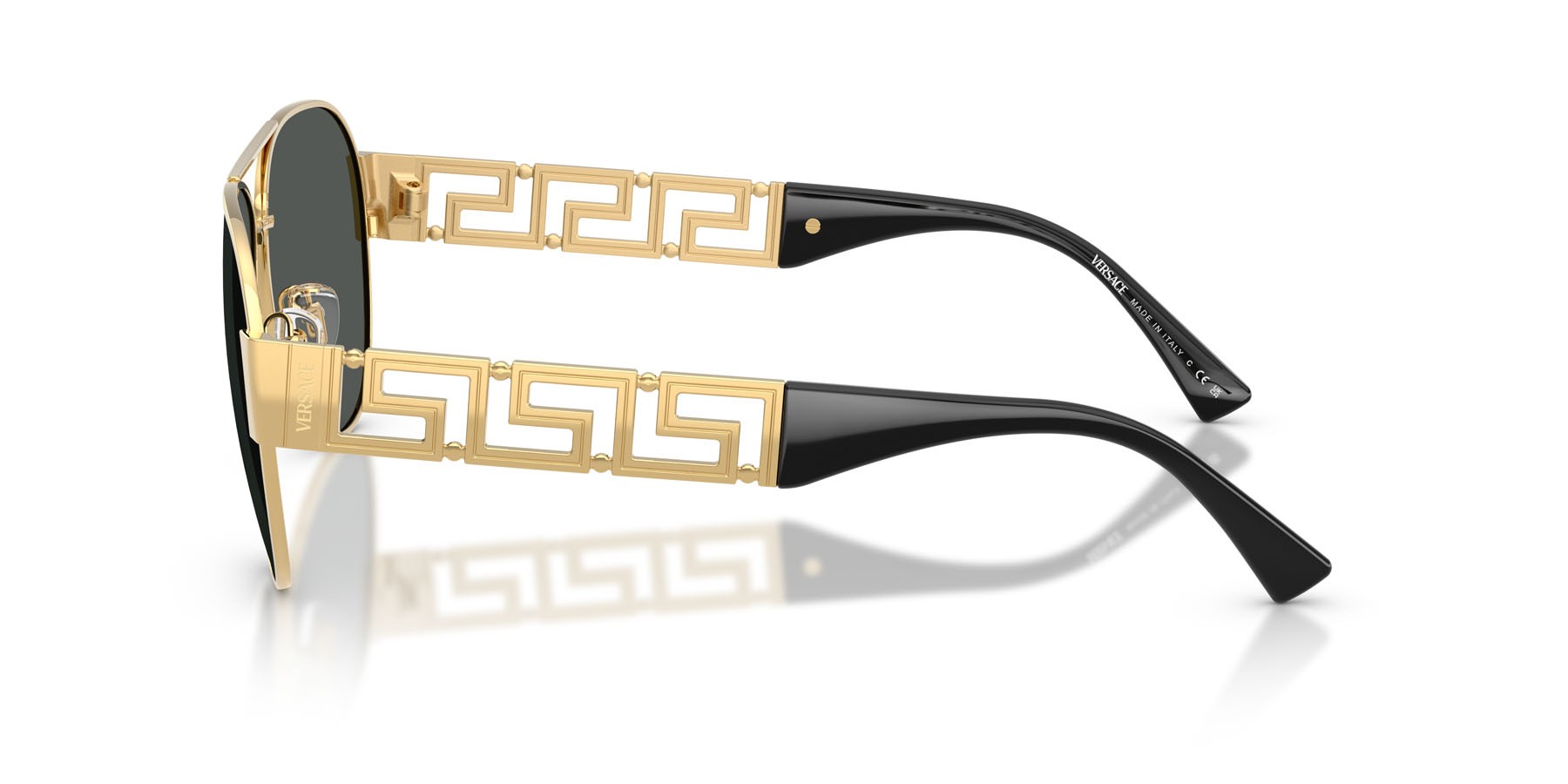 Occhiali da sole Versace VE 2289 (100287) colore oro forma aviator lenti grigio scuro