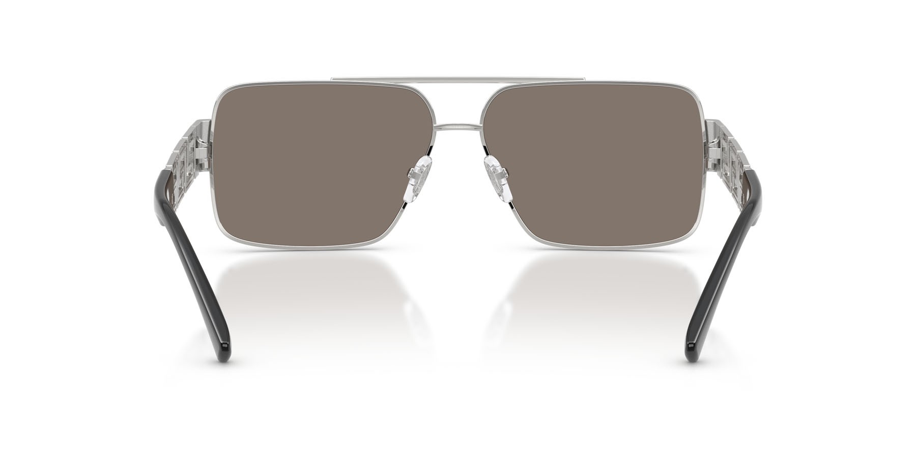 Occhiali da sole Versace VE 2290 (10016G) colore argento forma rettangolare lenti grigio chiaro specchiato argento 80