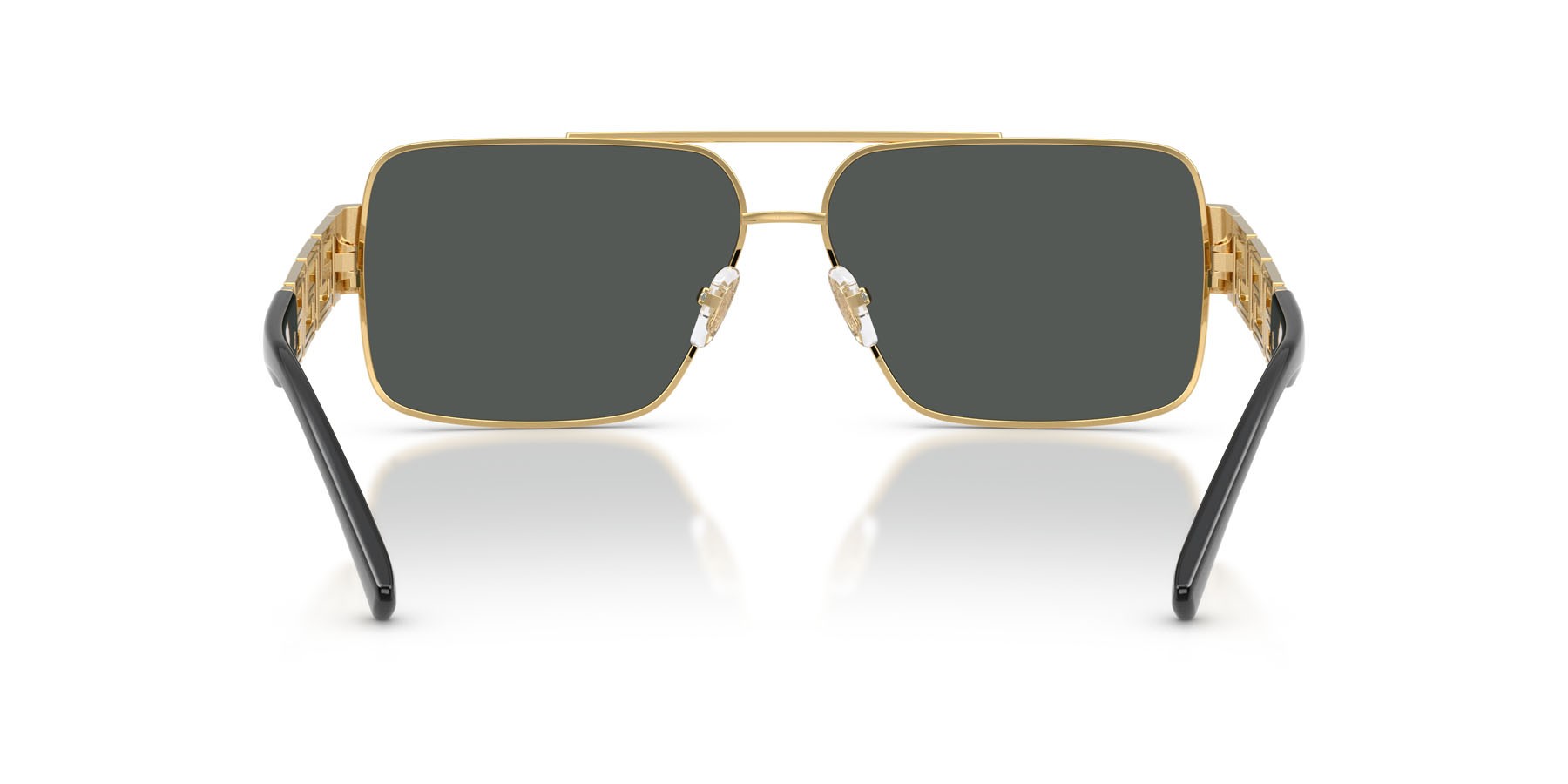Occhiali da sole Versace VE 2290 (100287) colore oro forma rettangolare lenti grigio scuro