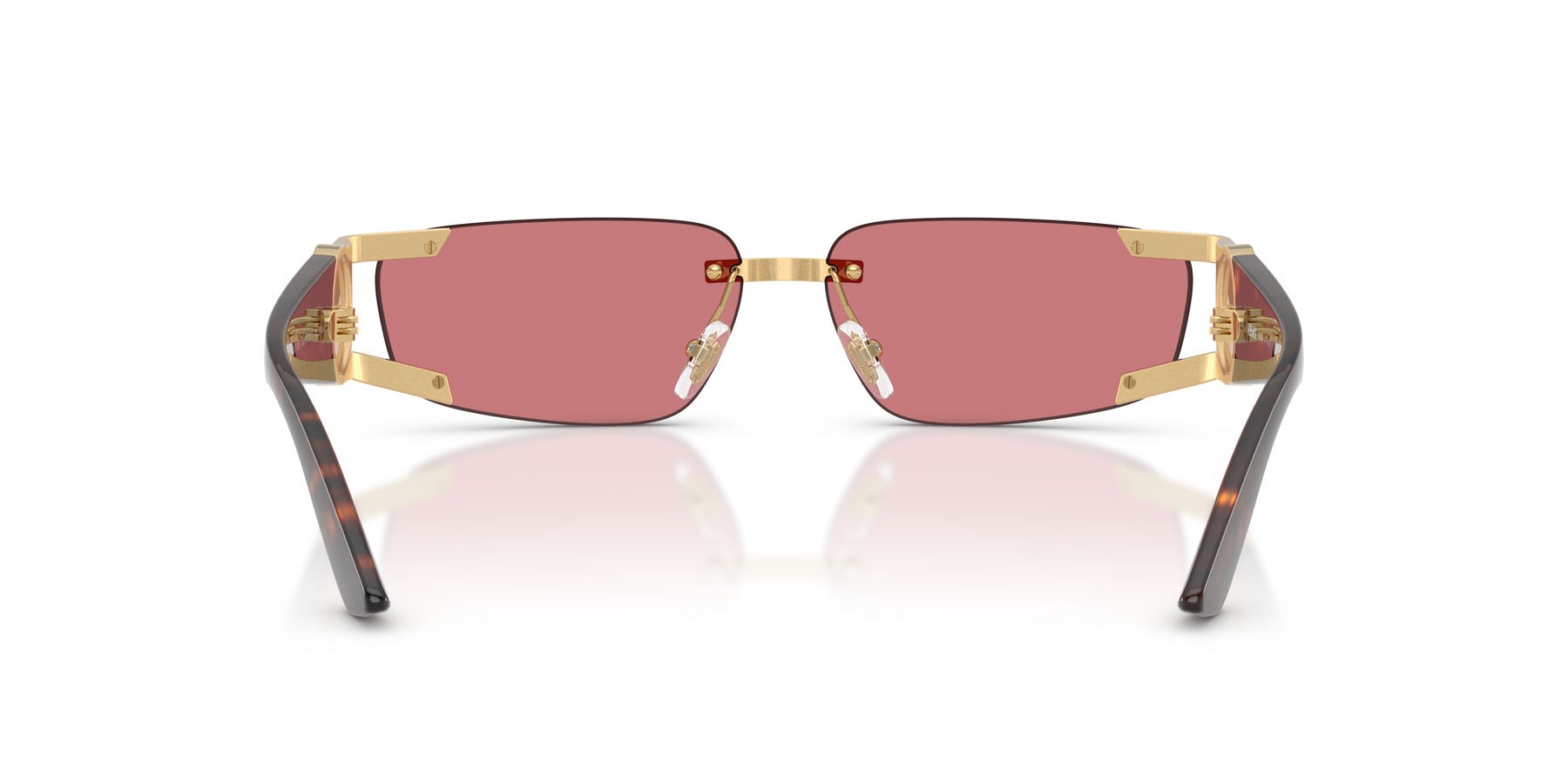 Occhiali da sole Versace VE 2291 (100275) colore oro forma rettangolare lenti red hiper 8